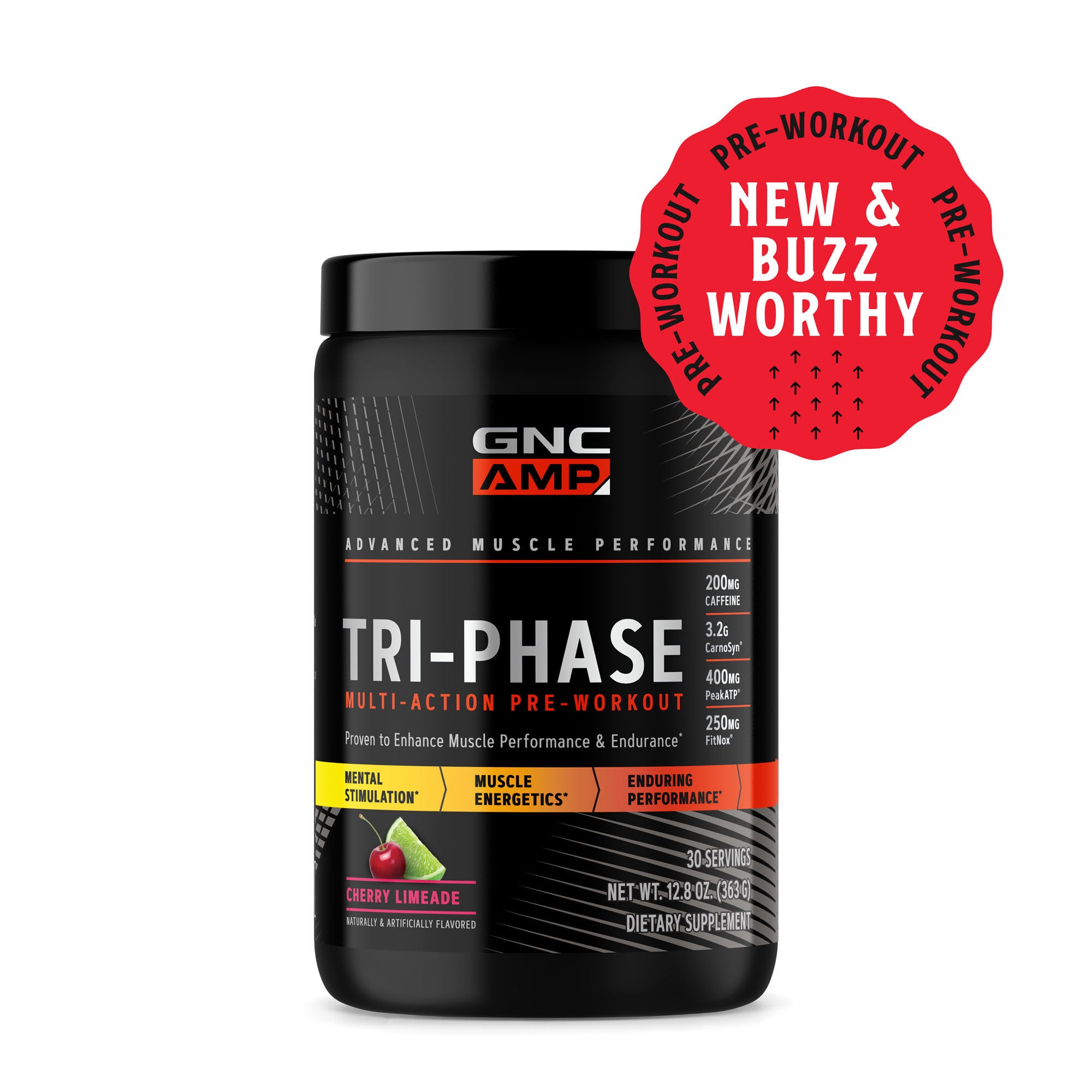 TriPhase MultiAction PreWorkout Cherry Limeade 12.8 oz Cherry
