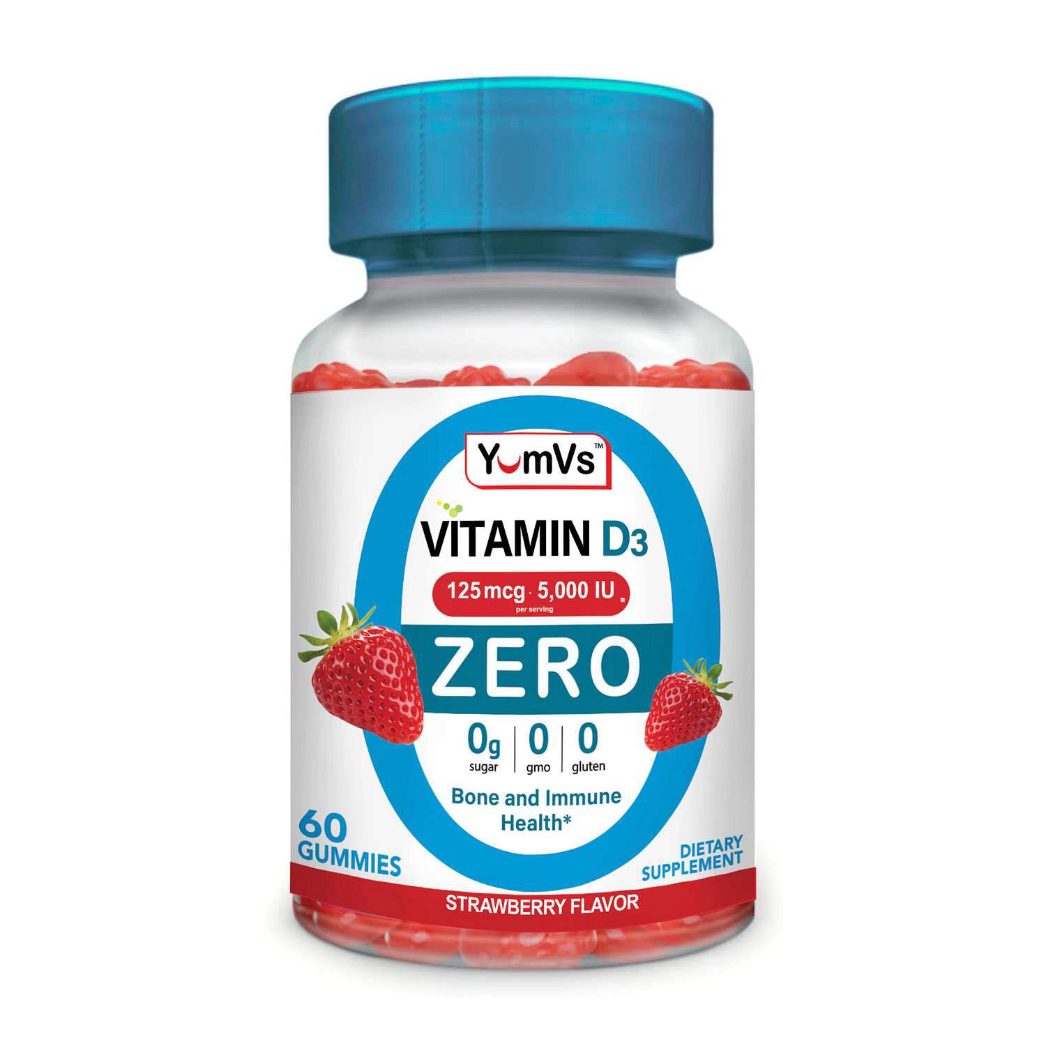 Vitamin D3 125mcg - Strawberry - 60 Gummies (30 Servings)