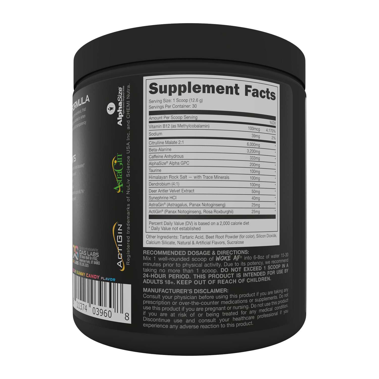 Woke AF&trade; Nootropic Preworkout - Sour Bucks (30 Servings) Sour Bucks | GNC
