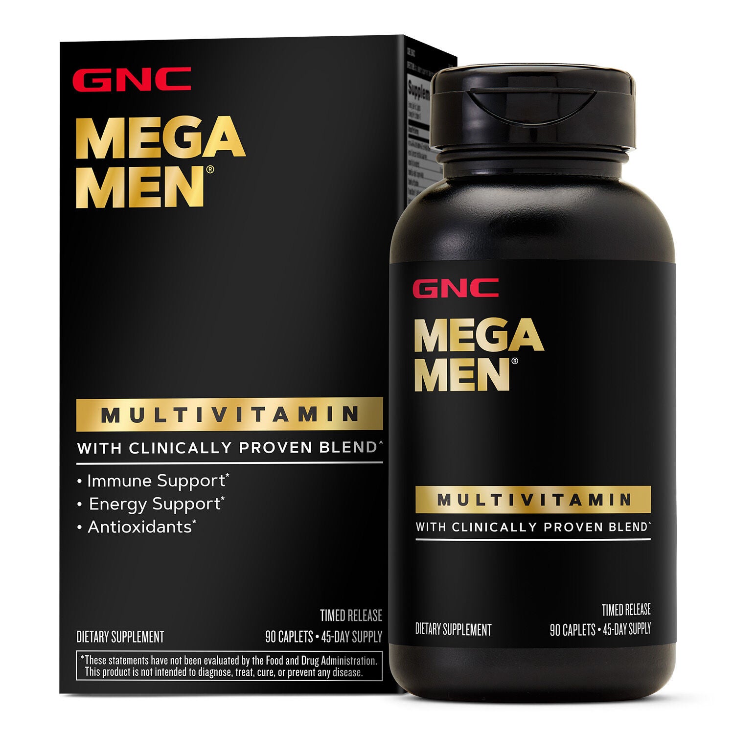 GNC Mega Men® Multivitamin - 90 Caplets (45 Servings)