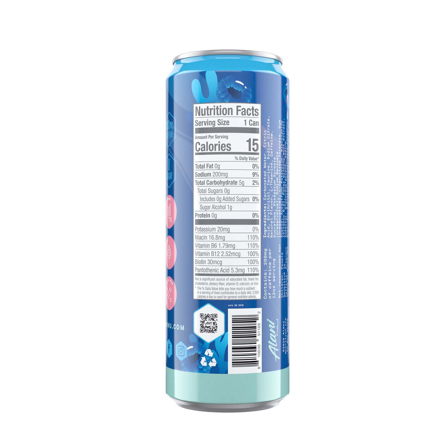 Alani Nu Energy Drink Breezeberry Nutrition Facts