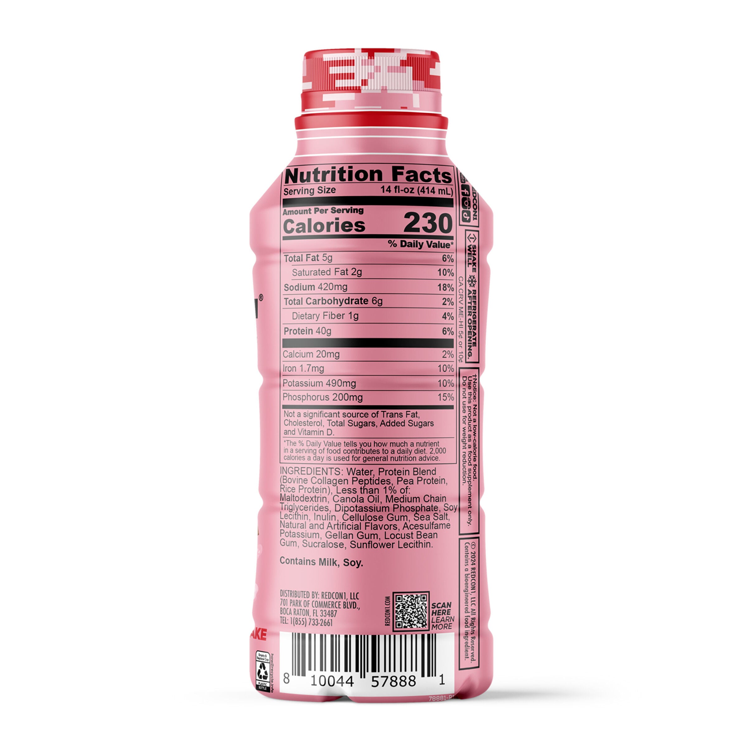 MRE Whole Food Protein RTD - Strawberry Shortcake - 14 fl oz. (12 Bottles)