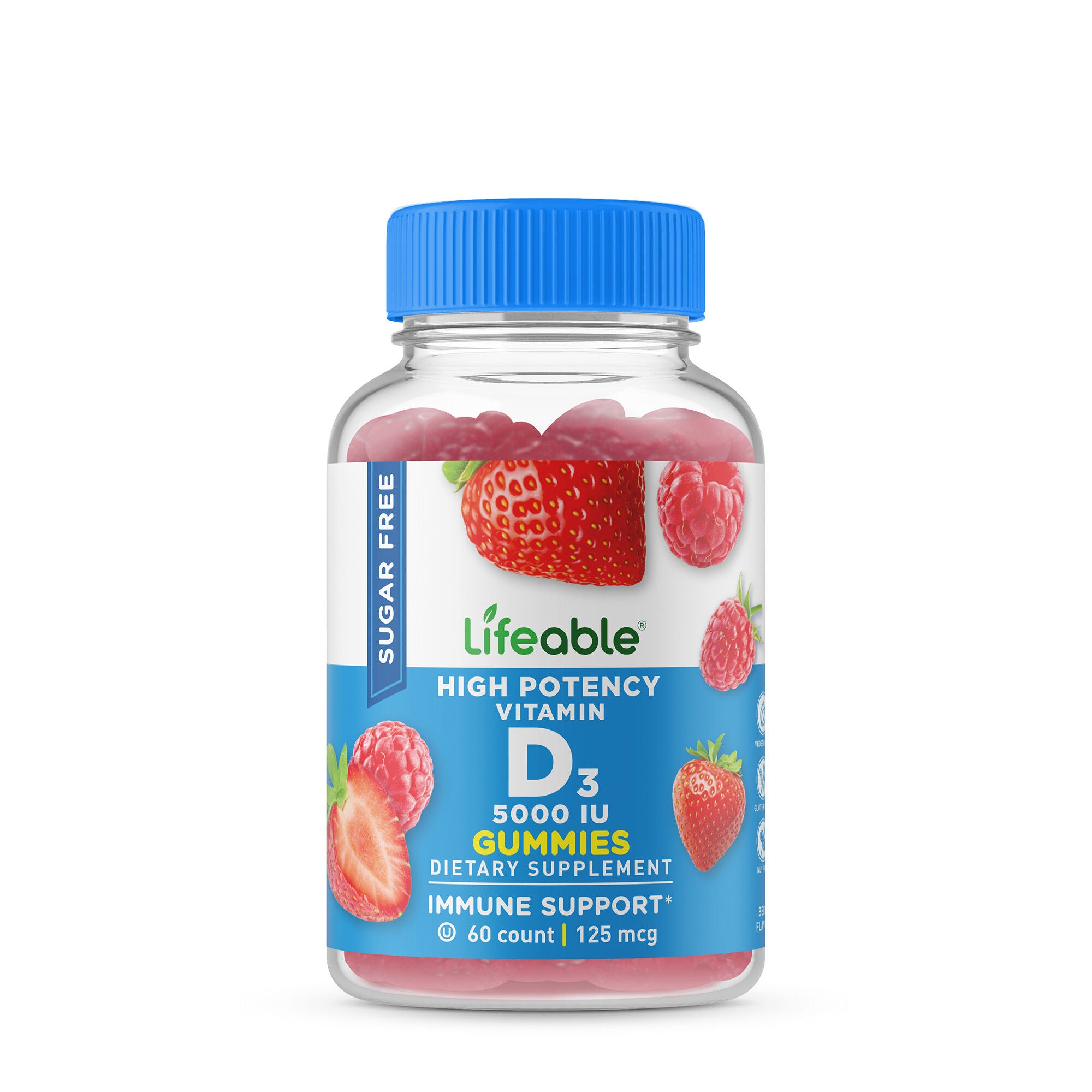 Sugar Free Vitamin D3 5000IU - 60 Gummies (60 Servings)  | GNC