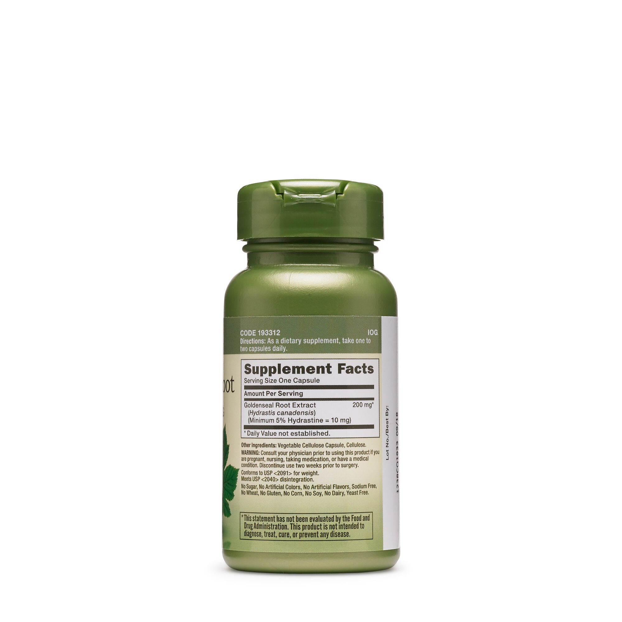 Goldenseal Root Extract 200mg - 50 Capsules (50 Servings)