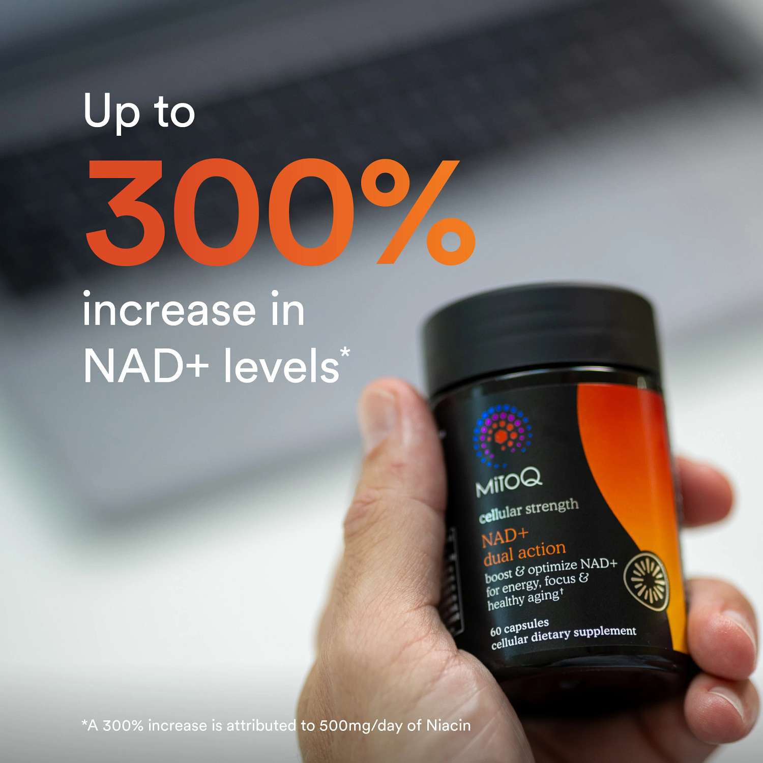 MitoQ NAD+ Dual Action - 60 Capsules (30 Servings)  | GNC