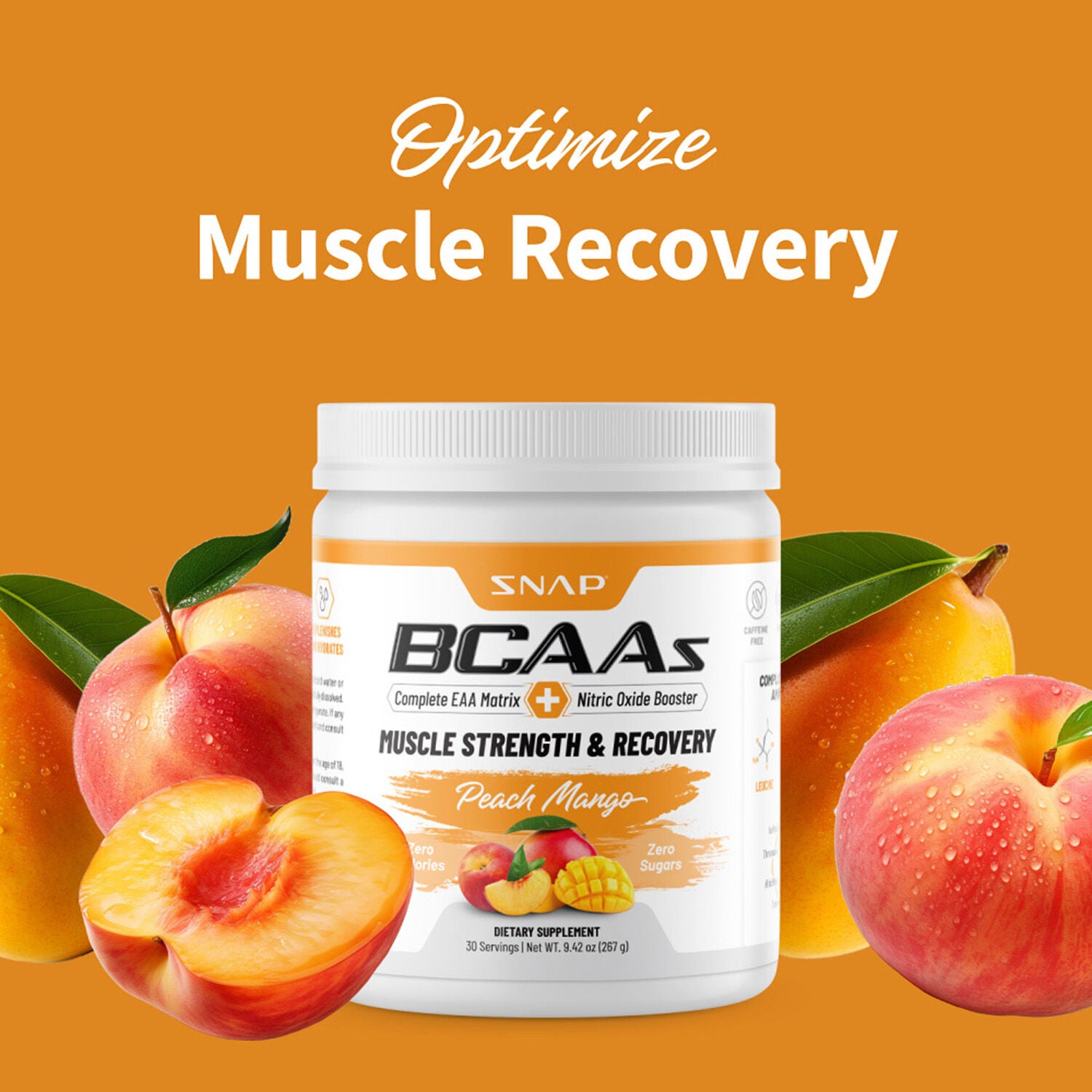 BCAA Powder - Peach Mango (30 Servings) Peach Mango | GNC