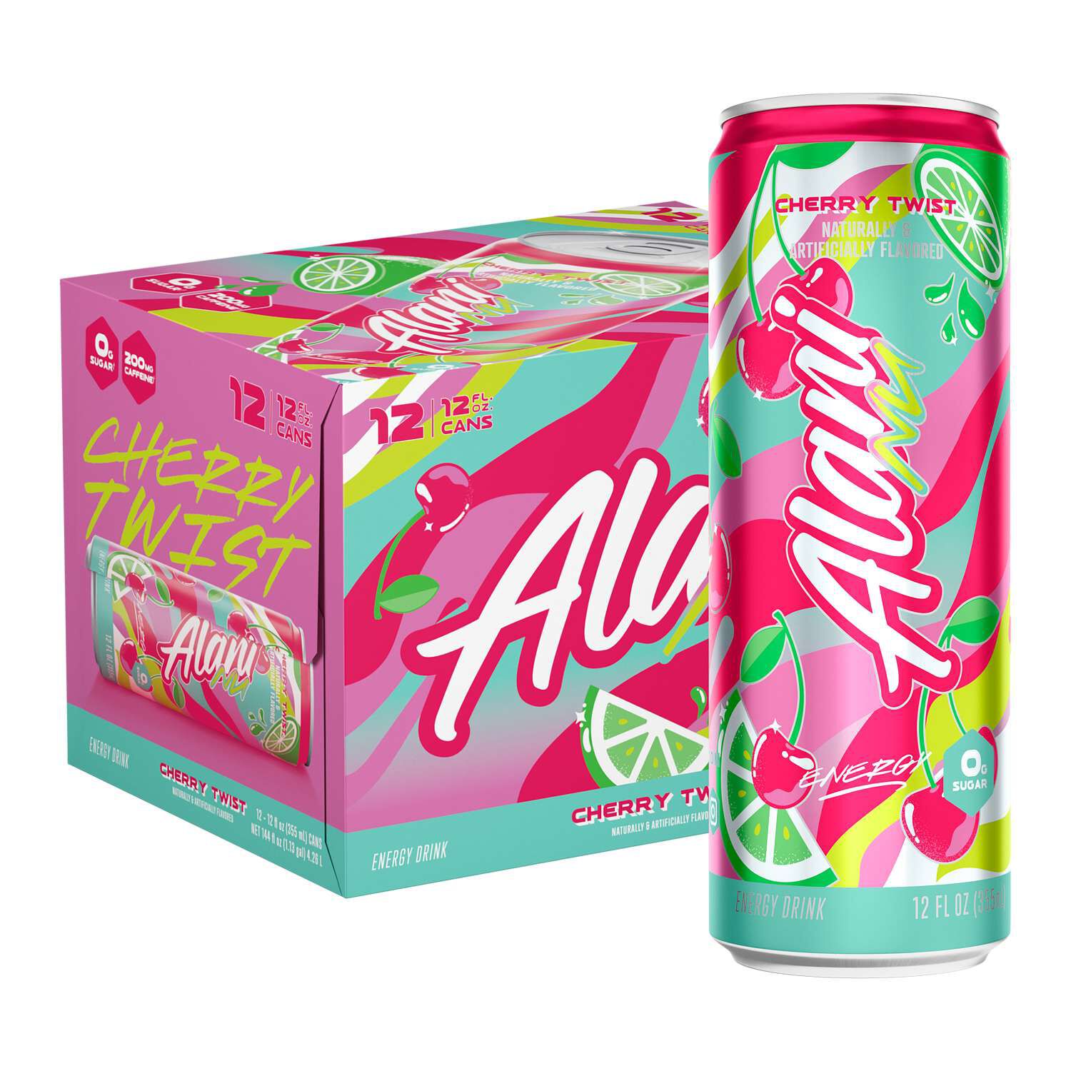 Energy Drink - Cherry Twist - 12oz. (12 Cans)