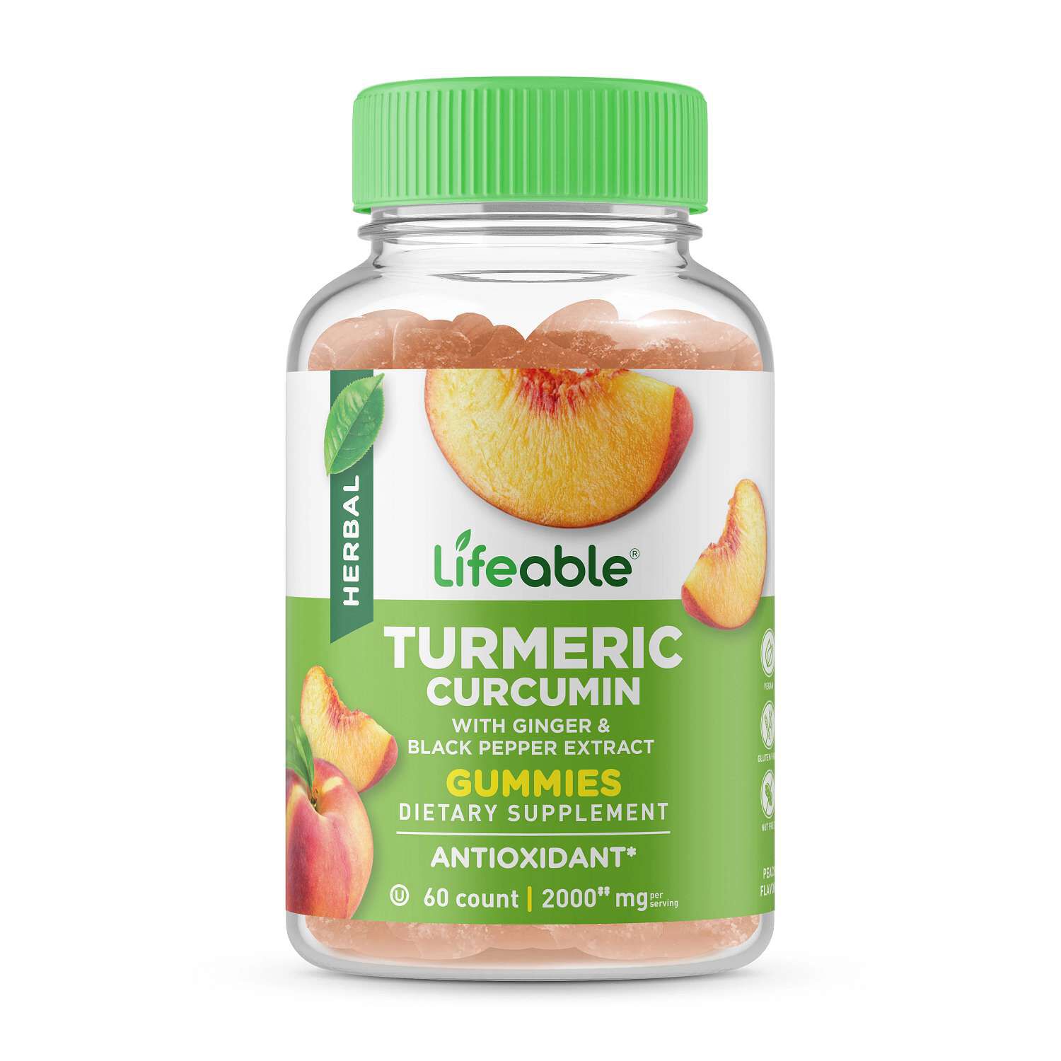 Turmeric Curcumin 2000mg - 60 Gummies (30 Servings)  | GNC