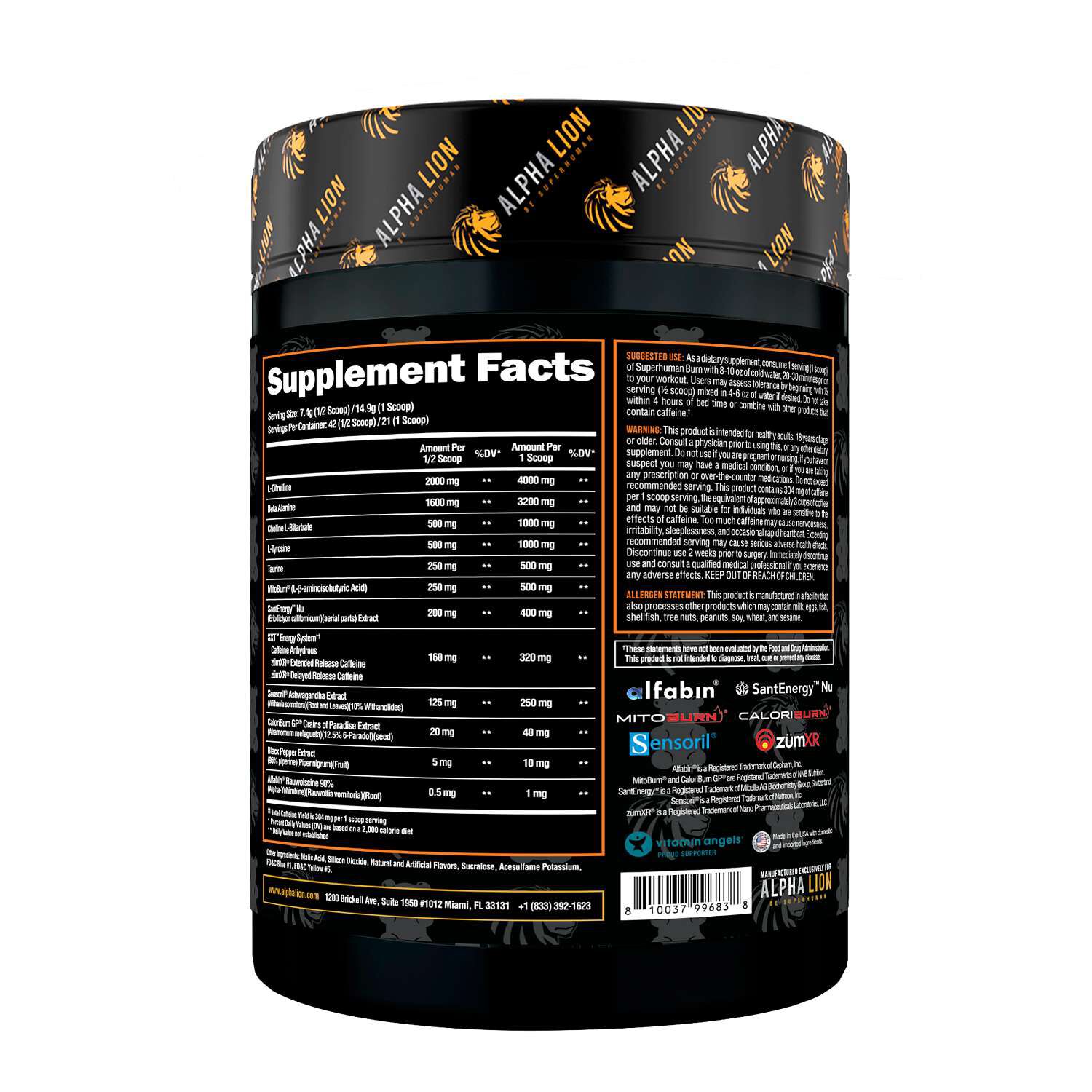 Superhuman Burn 2-in-1 Fat Burning Pre-Workout - Hulk Juice (21 Servings)