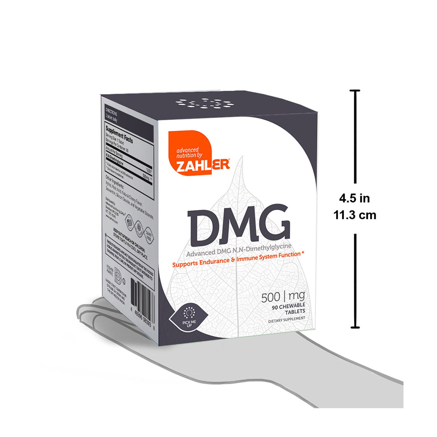 DMG Dimethylglycine 500mg - 90 Chewable Tablets (90 Servings)  | GNC