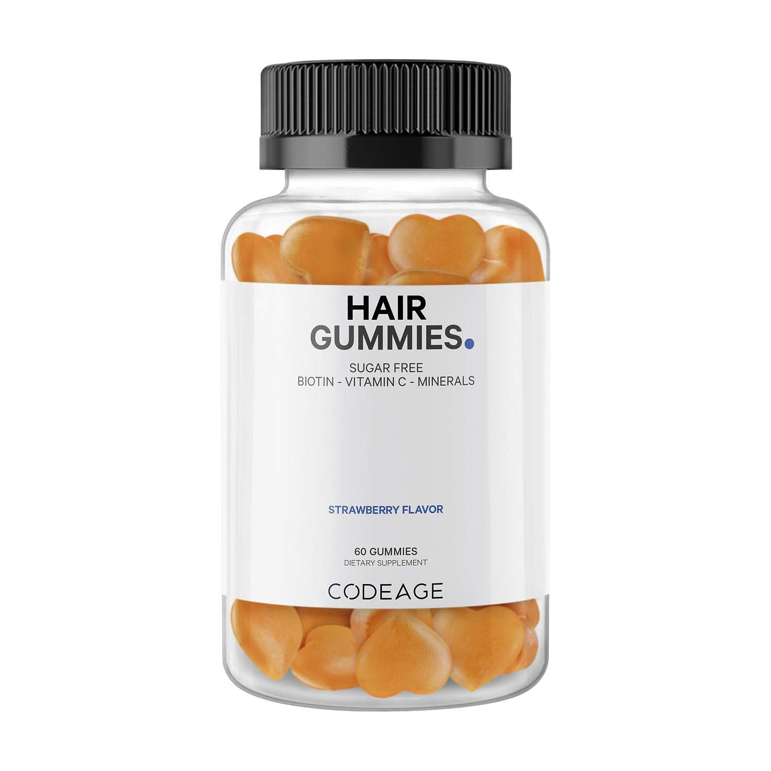 Hair Gummies - Sugarfree Daily Multivitamins - Biotin &amp; Zinc - 60 Gummies (30 Servings)  | GNC