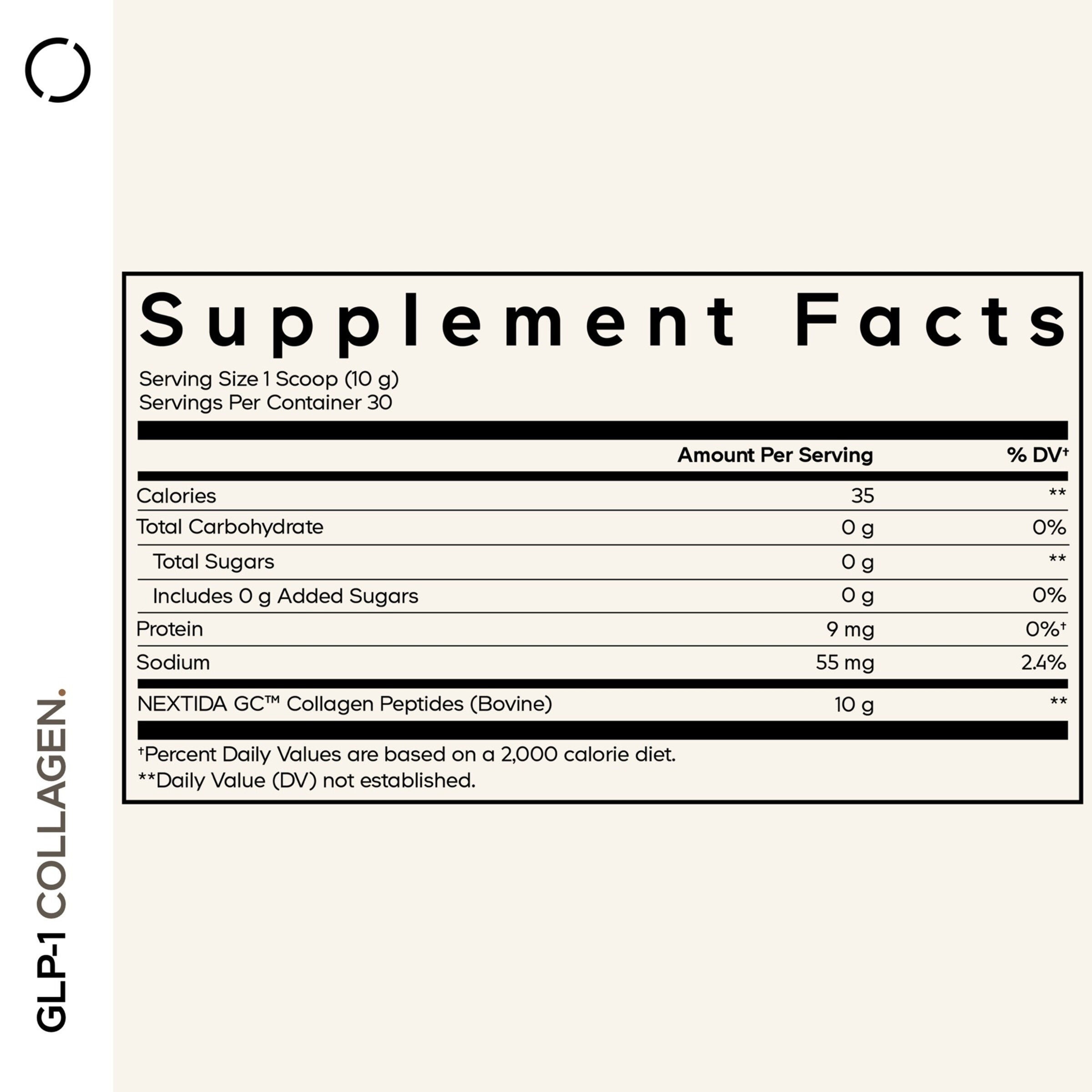 GLP-1 Collagen Peptides - Unflavored - 10.58 oz (30 Servings)  | GNC