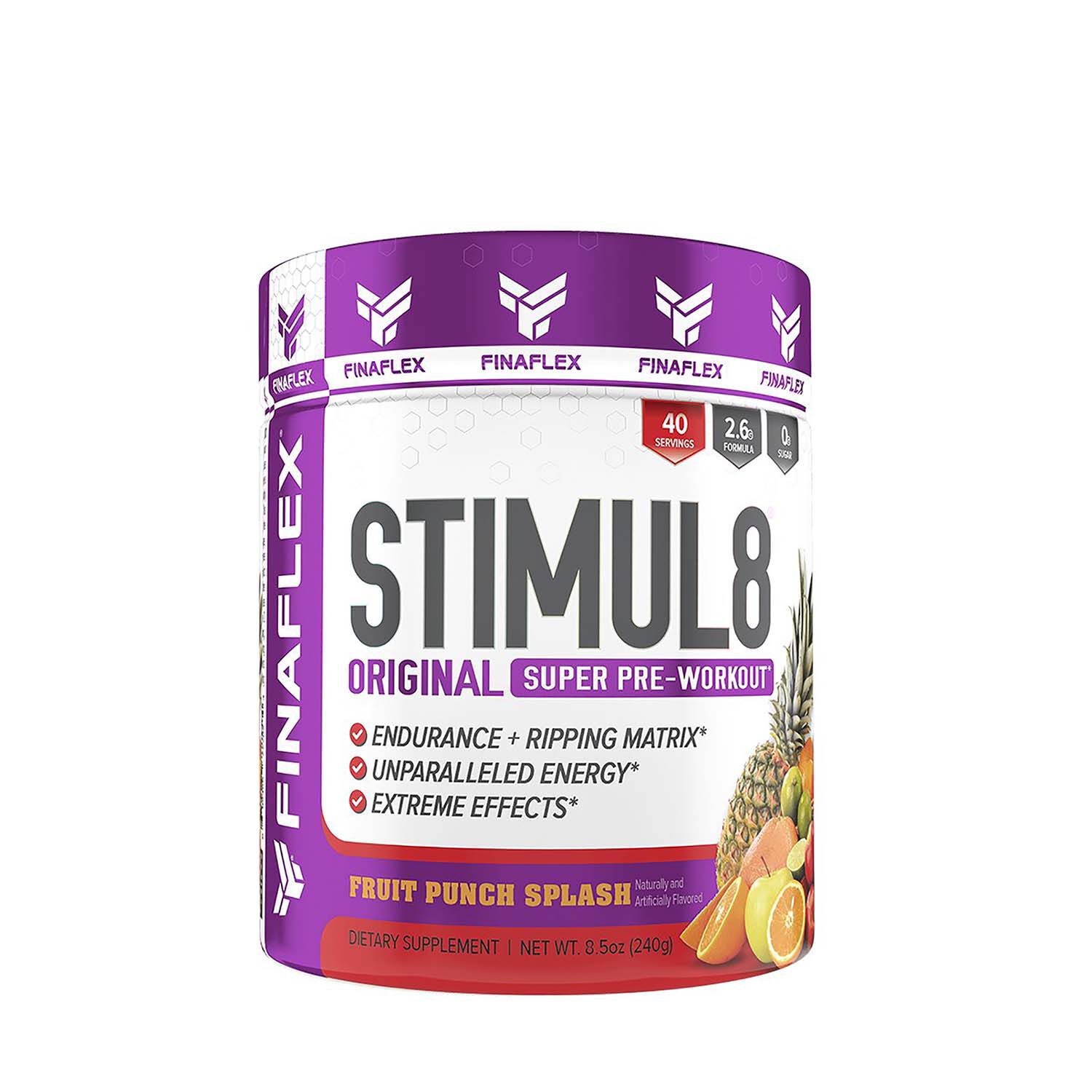 Finaflex Stimul8 Pre Workout Fruit Punch Splash Gnc