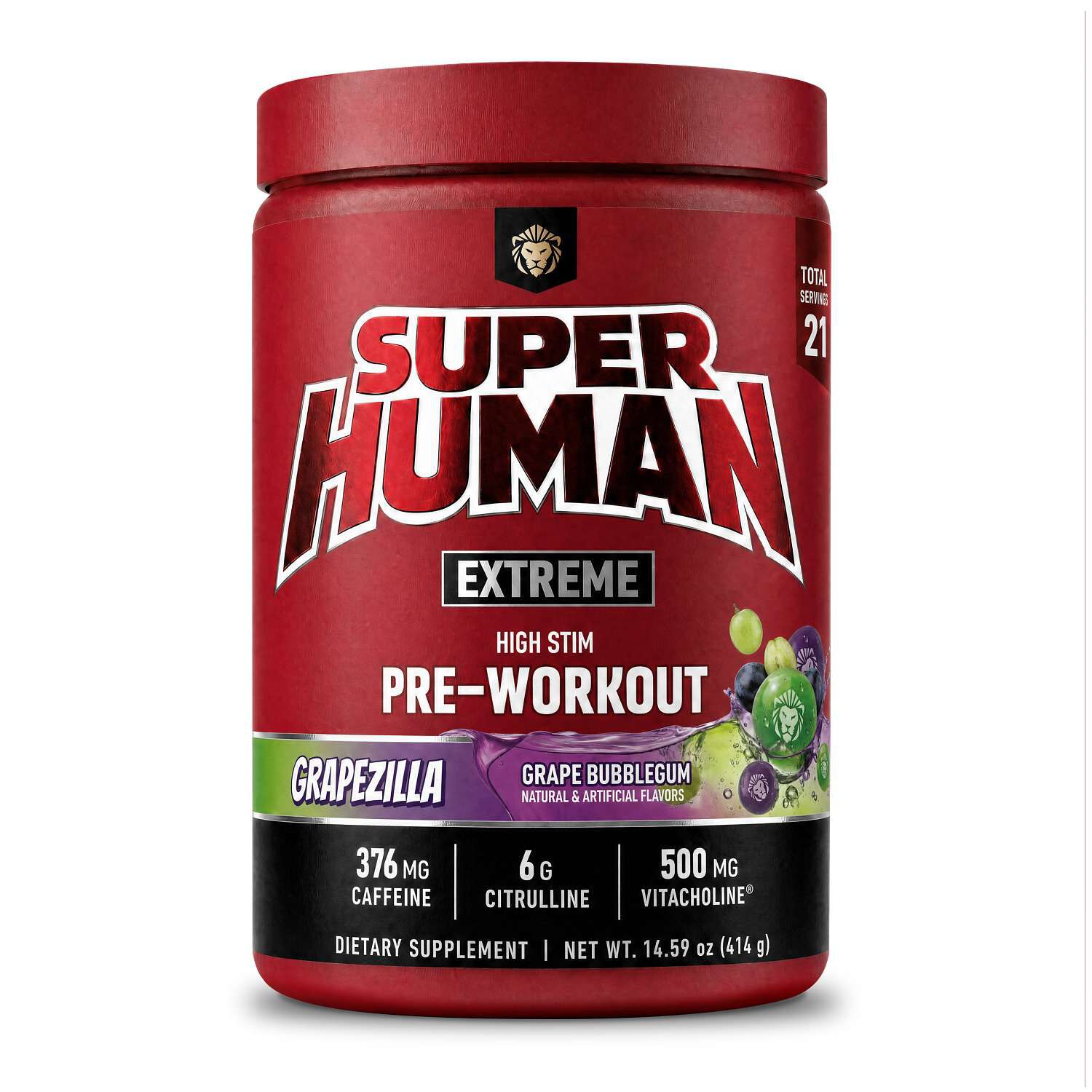 Superhuman Extreme - Grapezilla (21 Servings) Grape Bubblegum | GNC