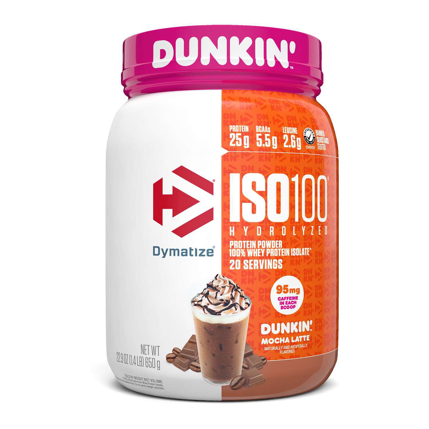 Dynamize ISO 100 Whey Protein Isolate Dunkin Mocha