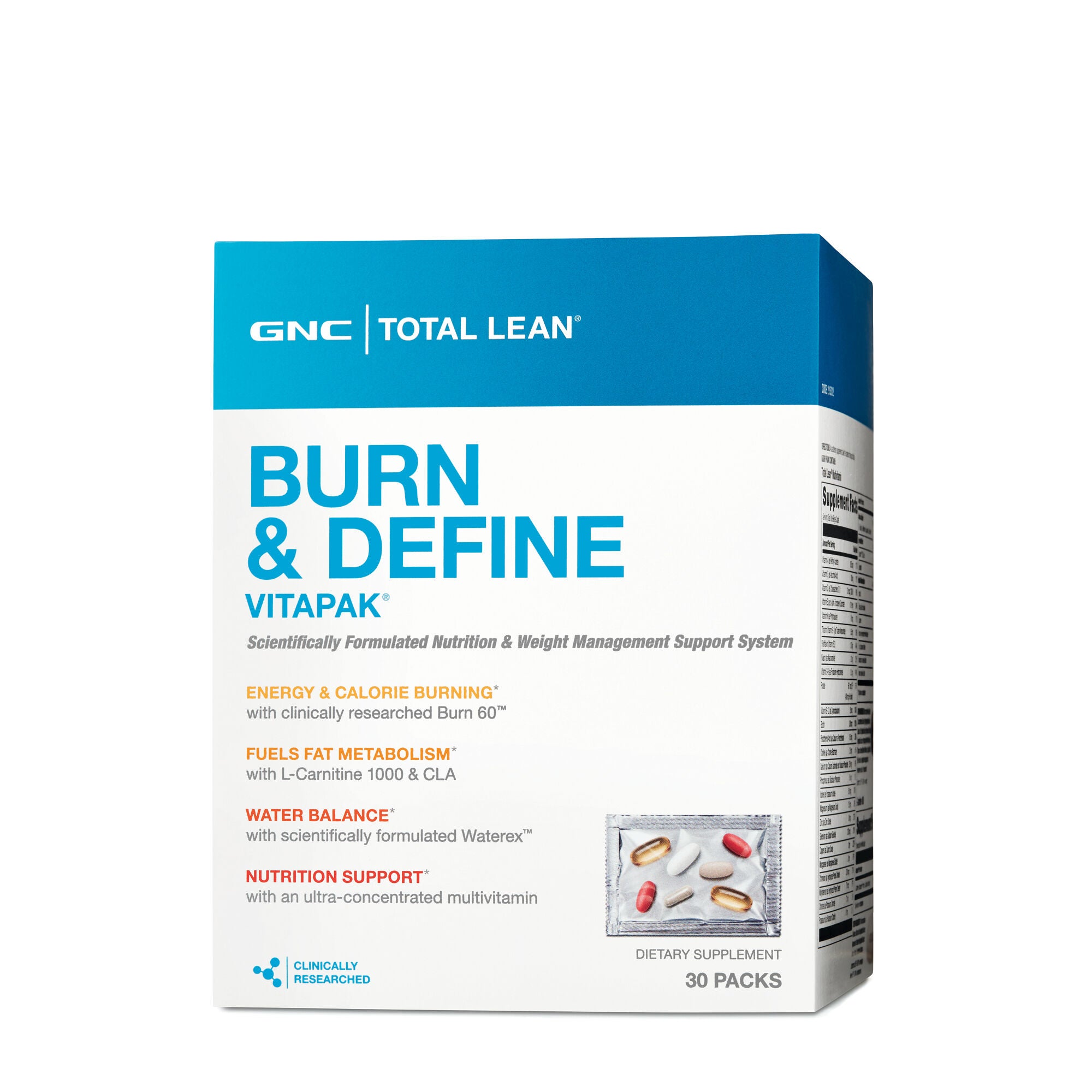 Gnc Total Lean Burn And Define Vitapak California Only Gnc