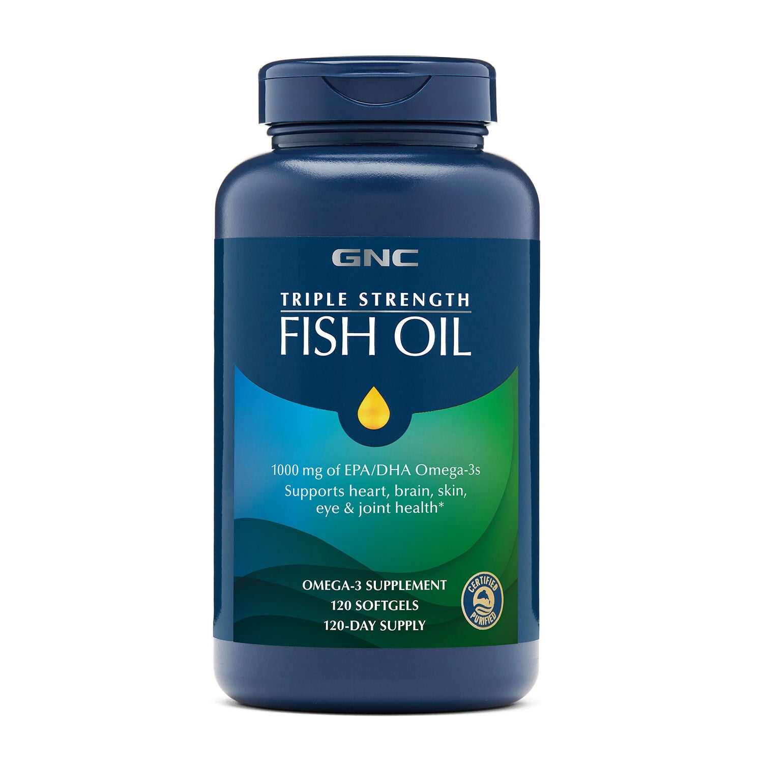 Triple Strength Fish Oil 1000mg - 120 Softgels &#40;120 Servings&#41;  | GNC