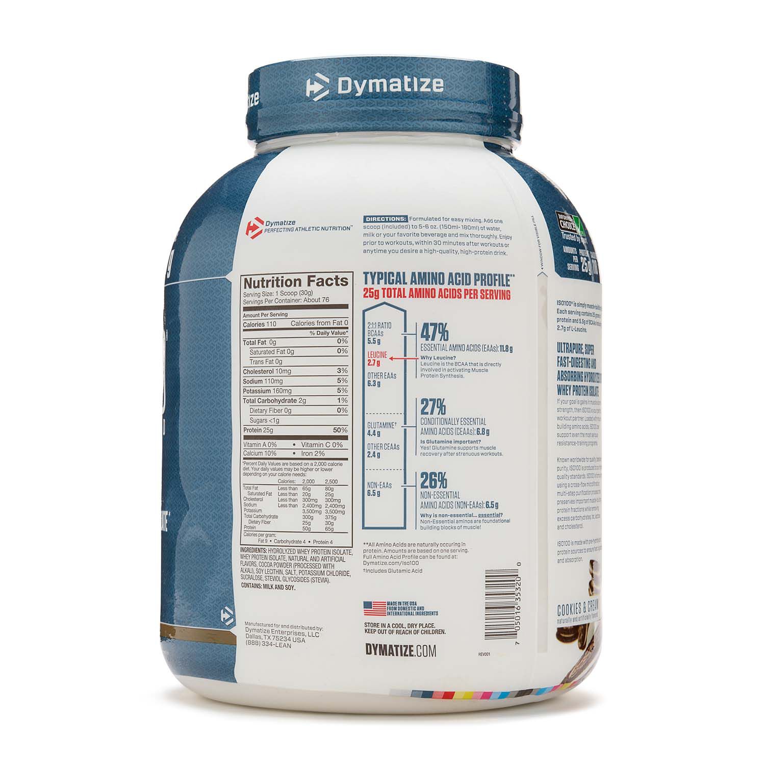 ISO&bull;100&reg; - Cookies and Cream (76 Servings) Cookies and Cream | GNC
