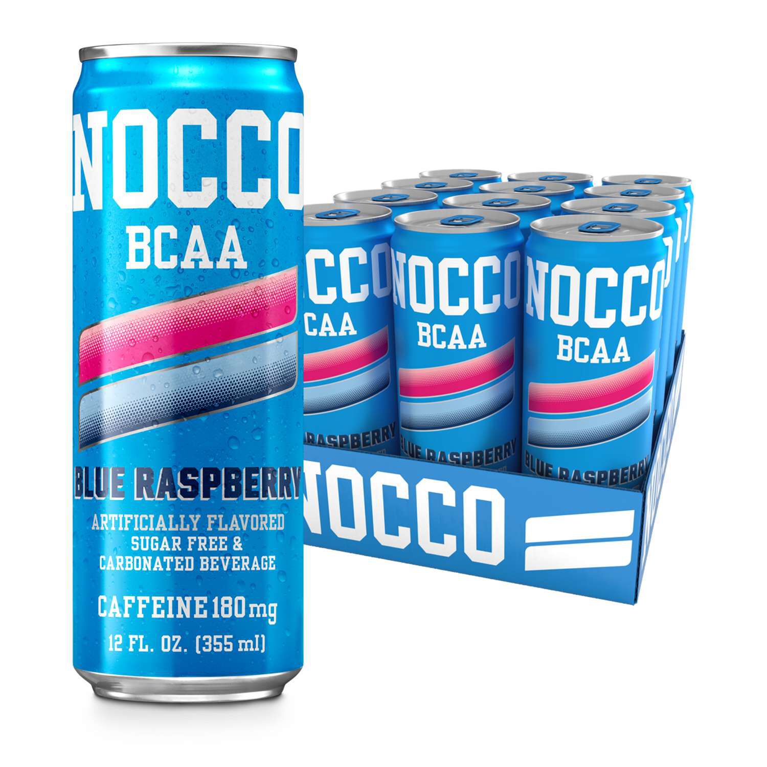 NOCCO No Carbs Company - BCAA Drink - Miami Strawberry - 12 fl oz