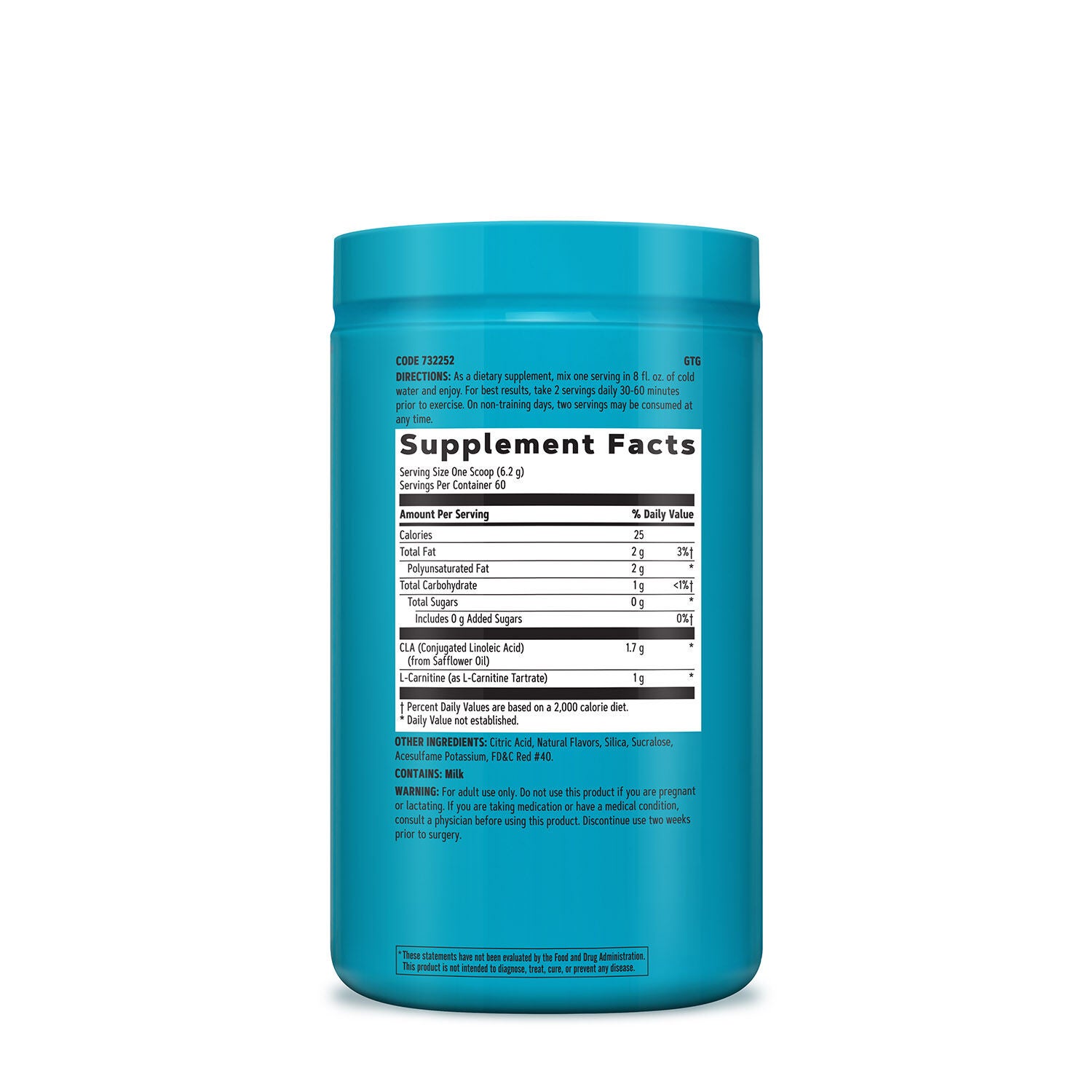 CLA + Carnitine - Berry Sorbet - 13.12 oz. (60 Servings) Berry Sorbet | GNC