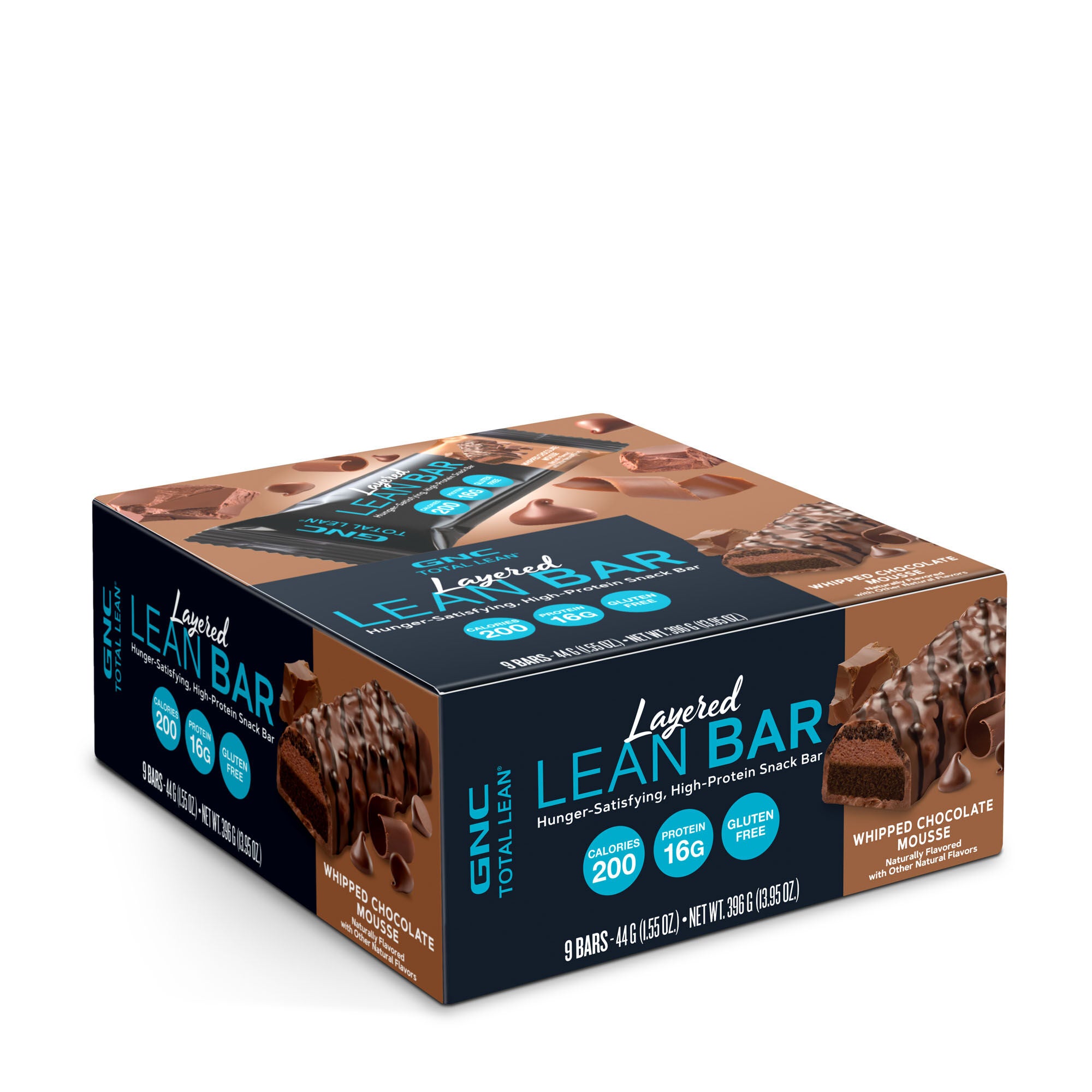 GNC Total Lean Layered Bar Gluten-Free - Whipped Chocolate Mousse (9 Bars)