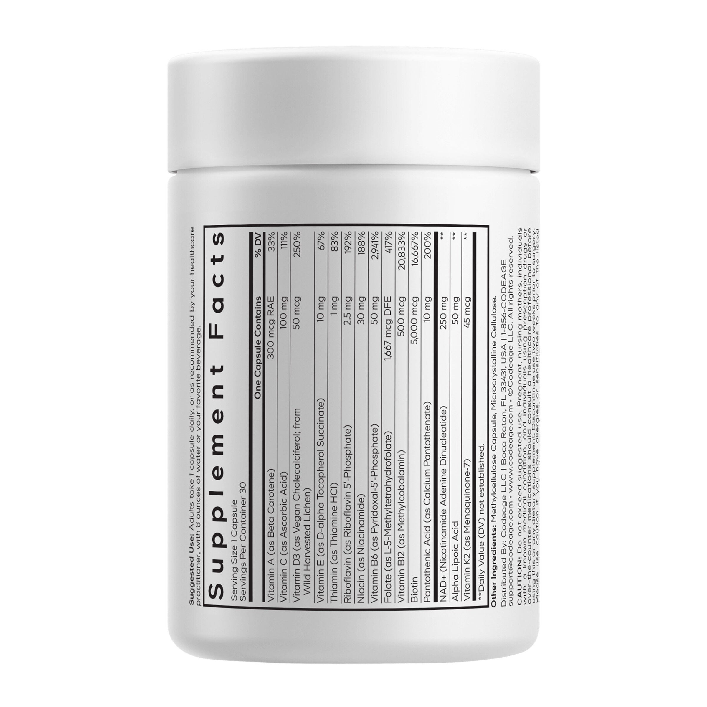 Multivitamin NAD - 30 Capsules (30 Servings)  | GNC