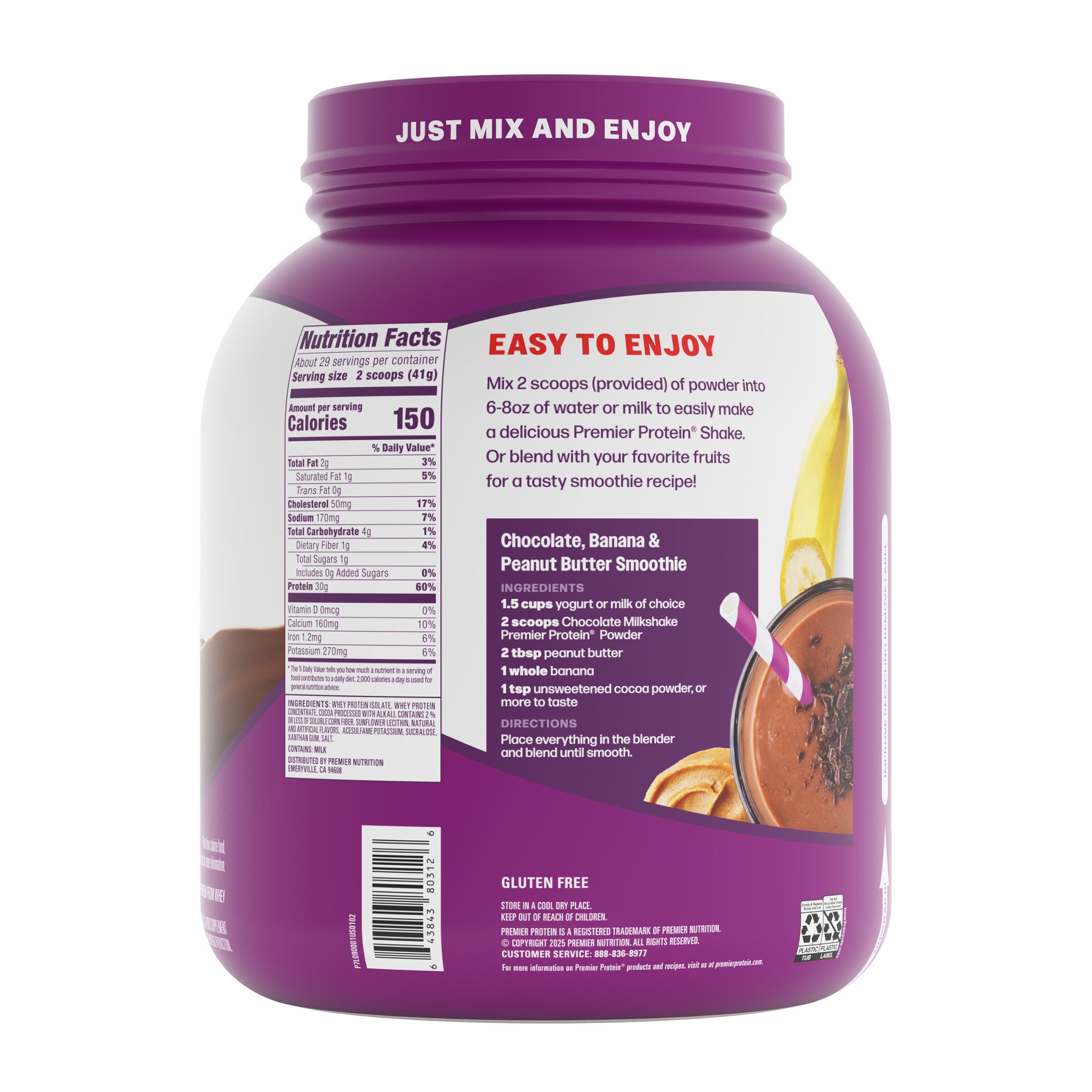 100% Whey Protein Powder - Chocolate (29 Servings) Chocolate | GNC