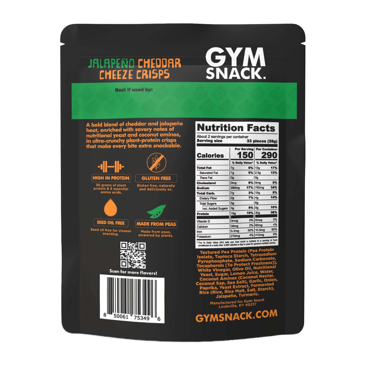 Protein Crisps - Jalapeno Cheddar Cheeze (8 Bags) Jalapeno Cheddar Cheeze | GNC