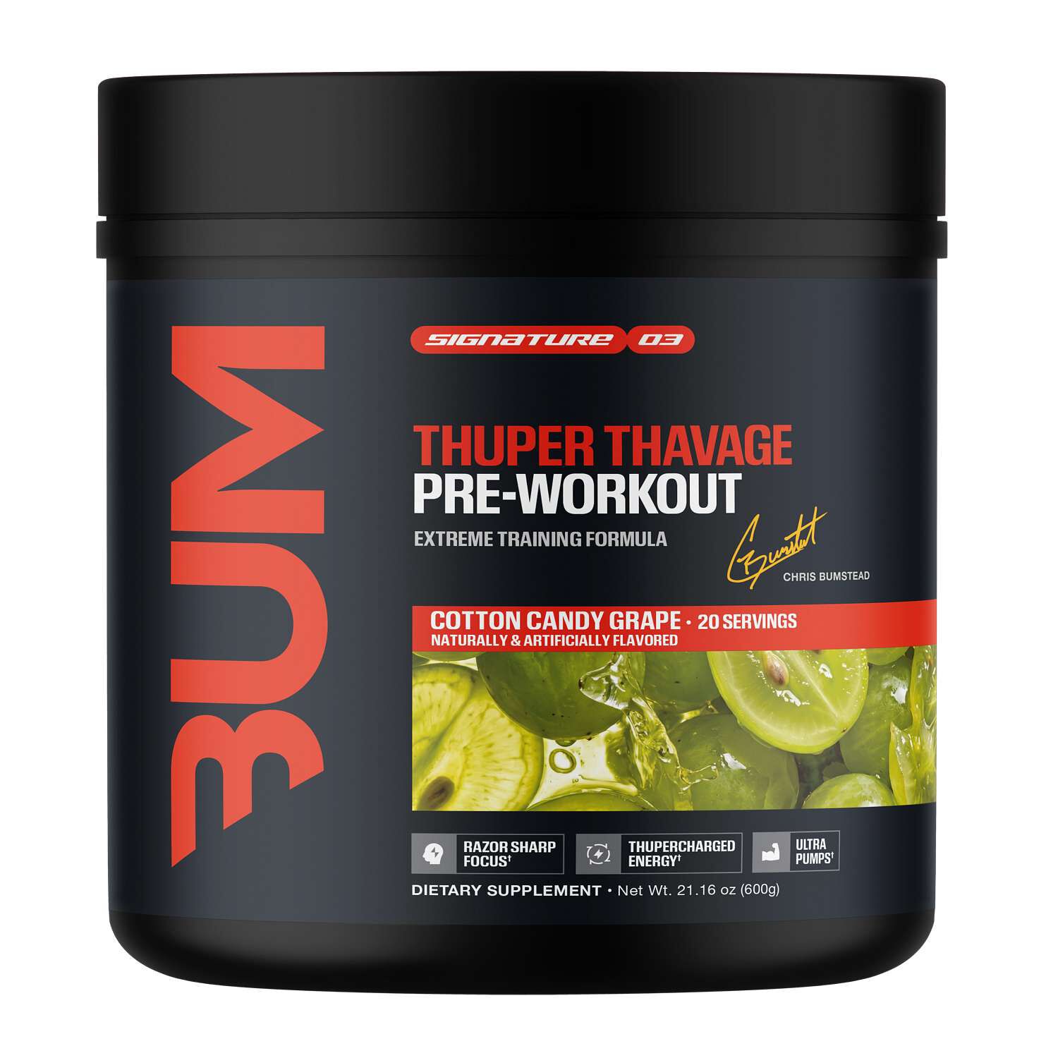 Thuper Thavage Pre-Workout - Cotton Candy Grape (20 Servings)  | GNC