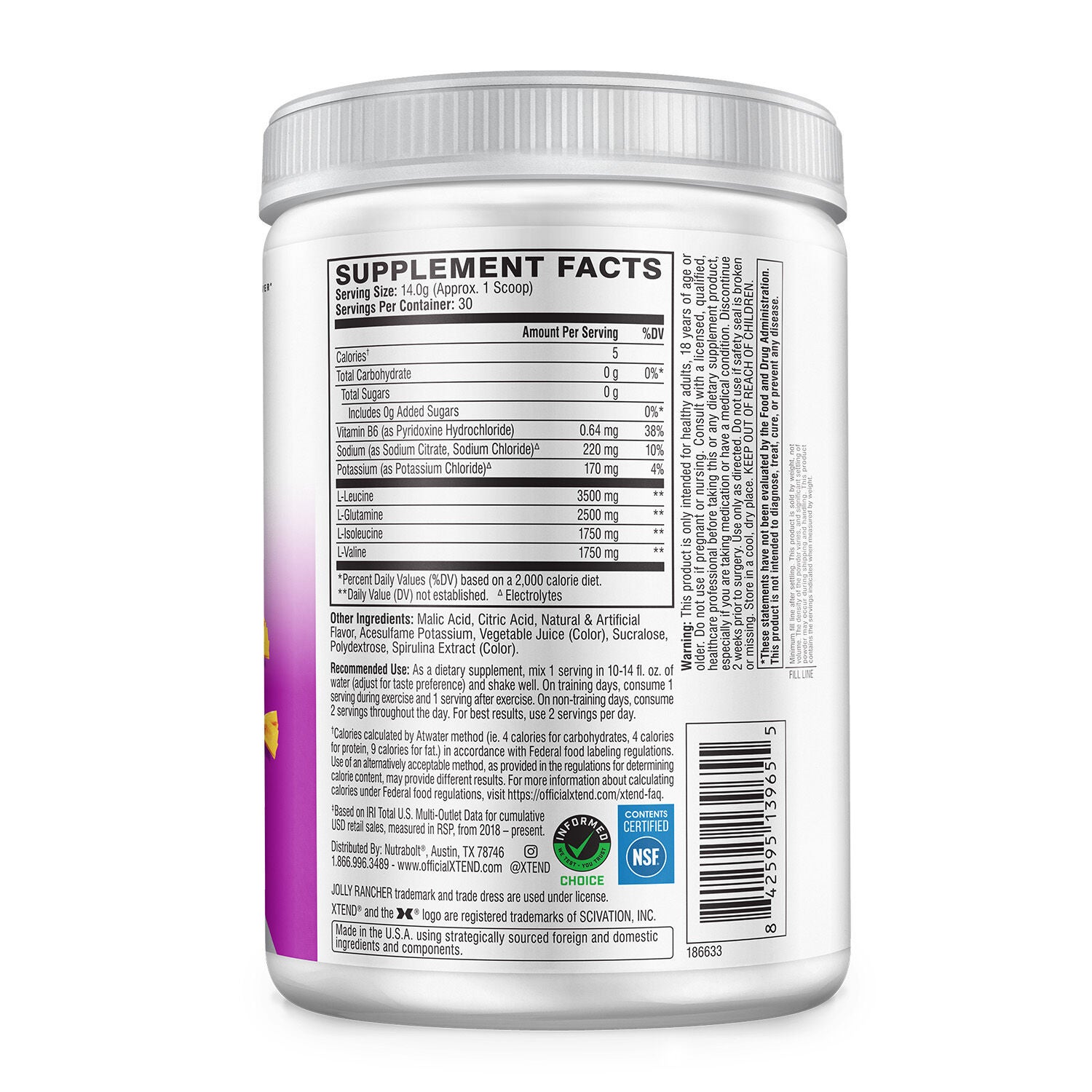 Xtend® Elite Recovery* - Jolly Rancher Grape (30 Servings) | GNC