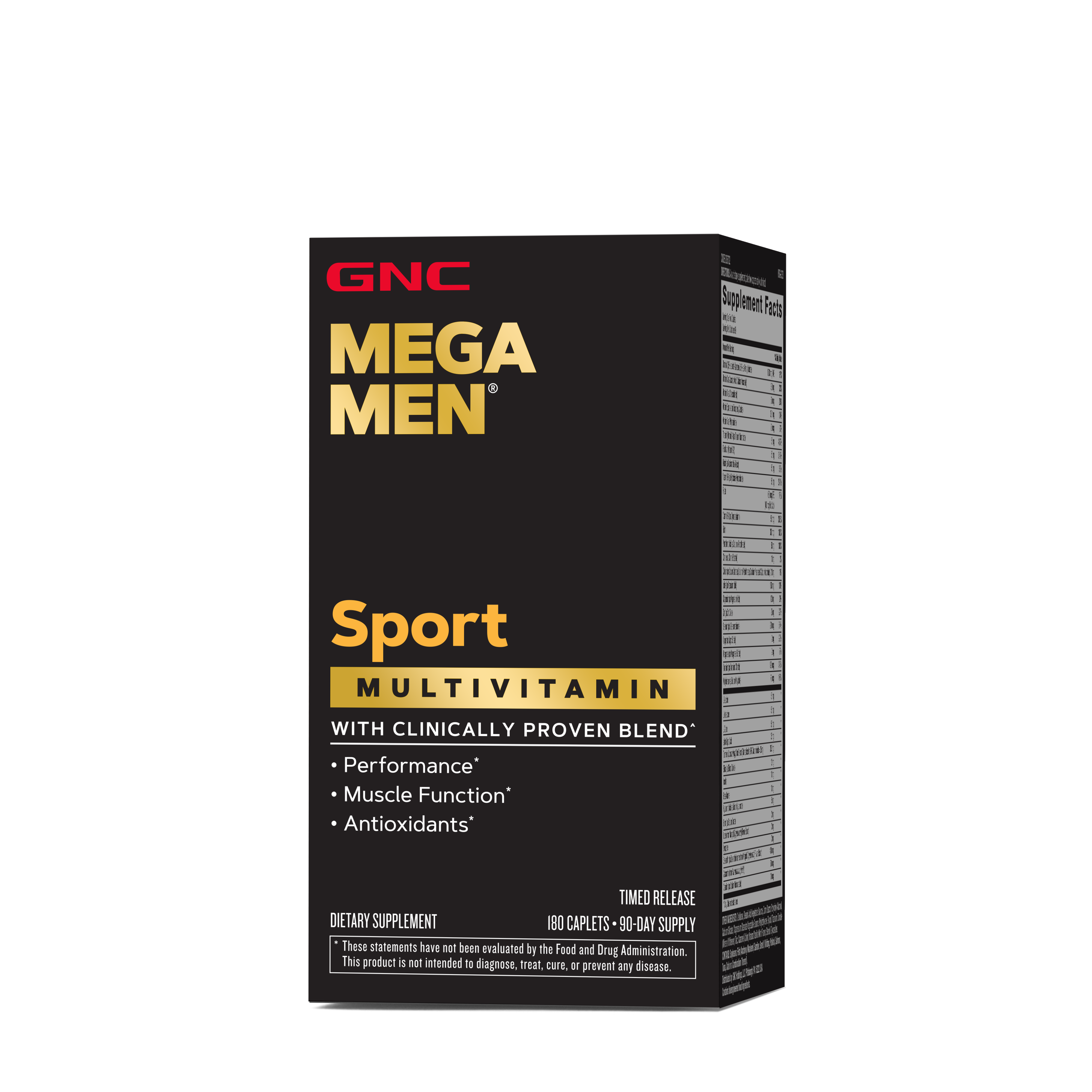 GNC Mega Men Sport Multivitamin Healthy - 180 Caplets (90 Servings)