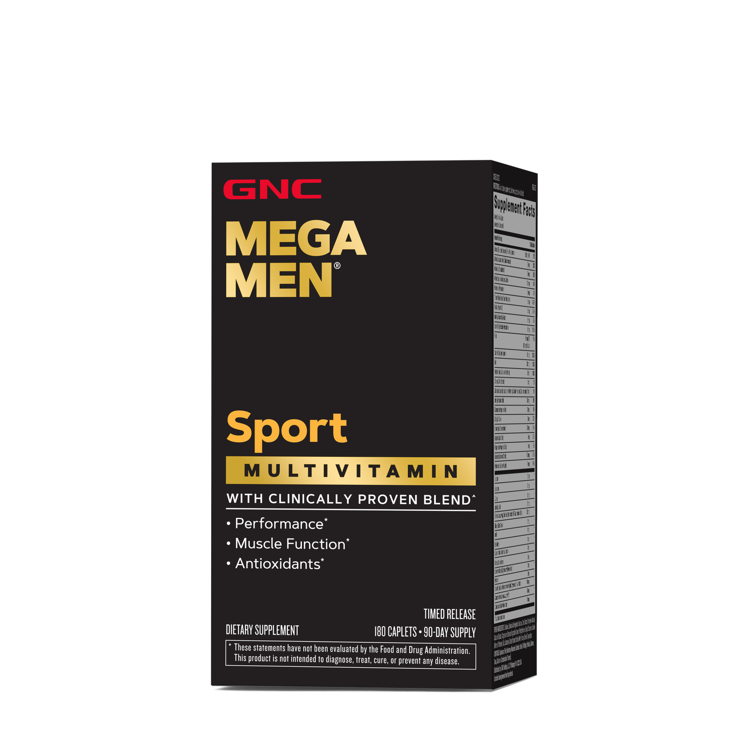 GNC Mega Men Sport Multivitamin Healthy - 180 Caplets (90 Servings)