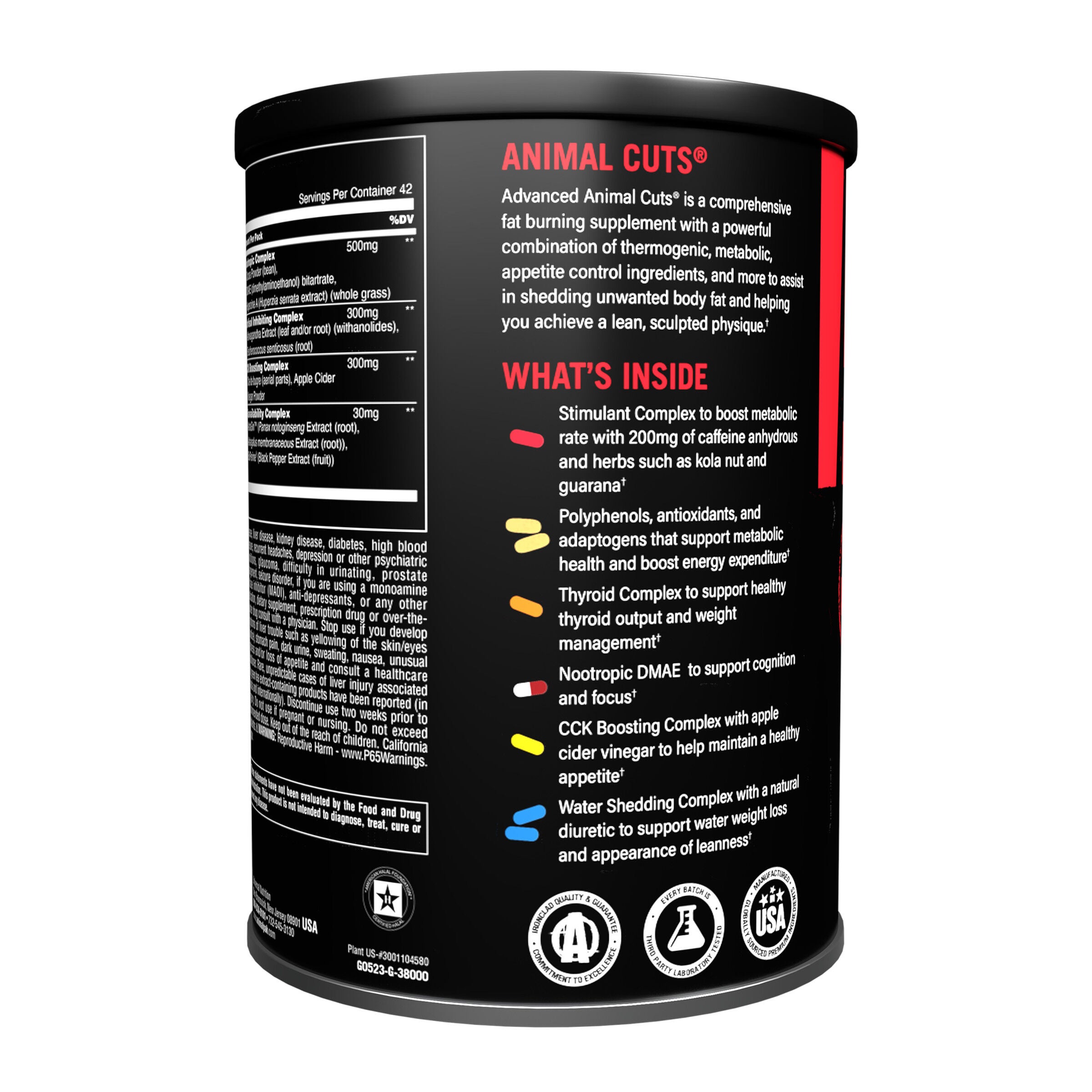 Animal Advanced Cuts Pill Packs - 42 Packs (21 Servings)  | GNC