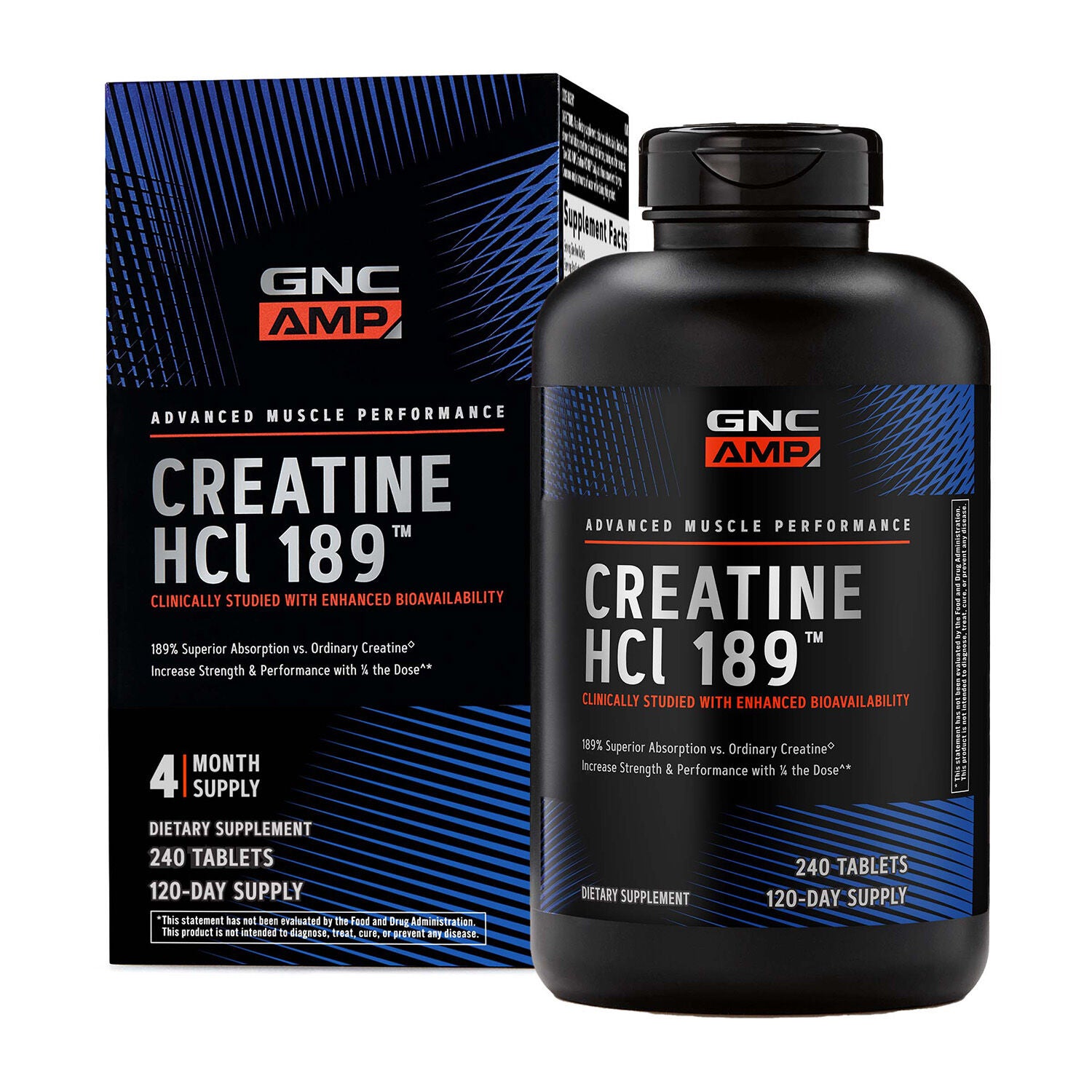 Creatine HCl 189&trade; - 240 Tablets &#40;120 Servings&#41;  | GNC