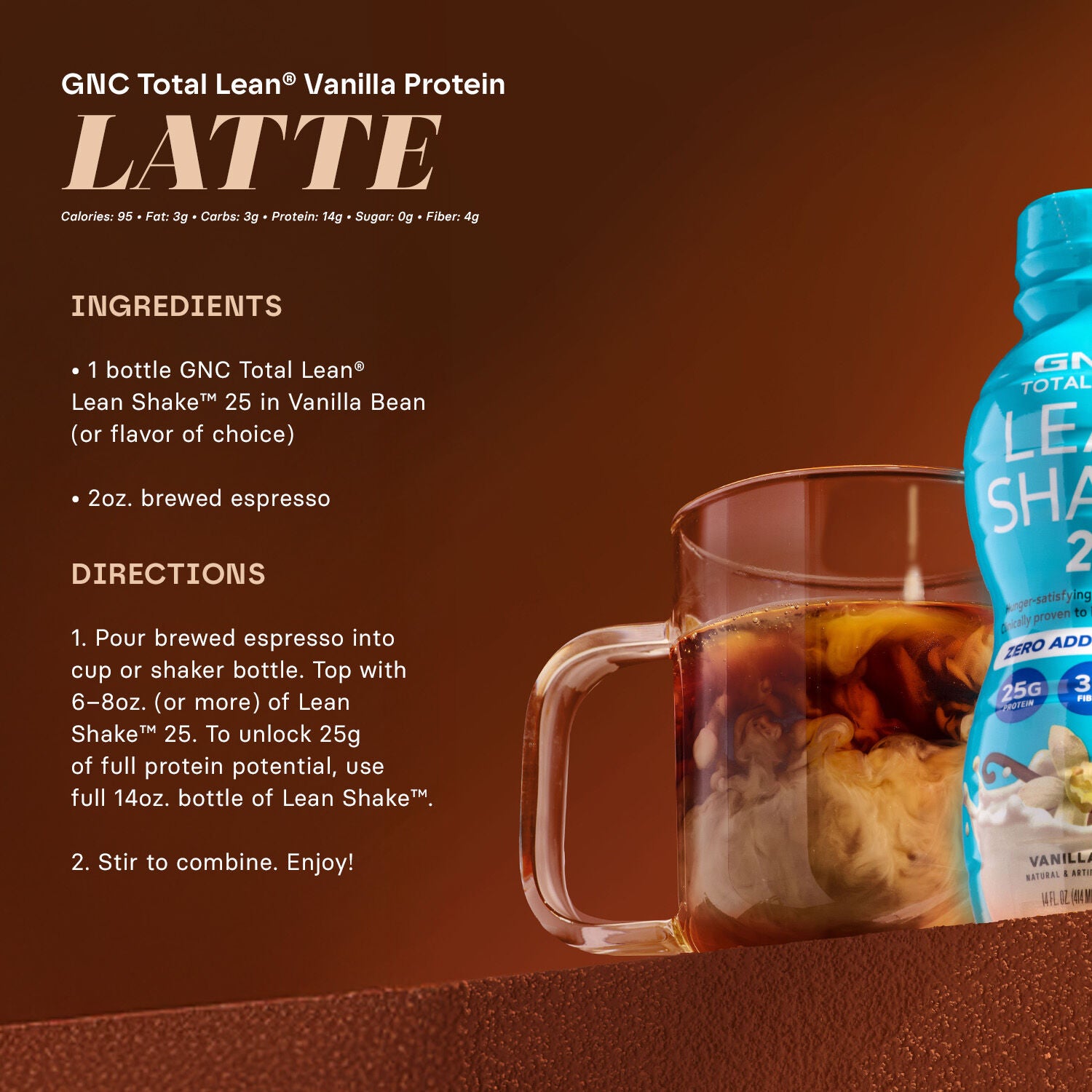 Lean Shake 25 - Vanilla Bean - 14oz. (12 Bottles) Vanilla Bean | GNC