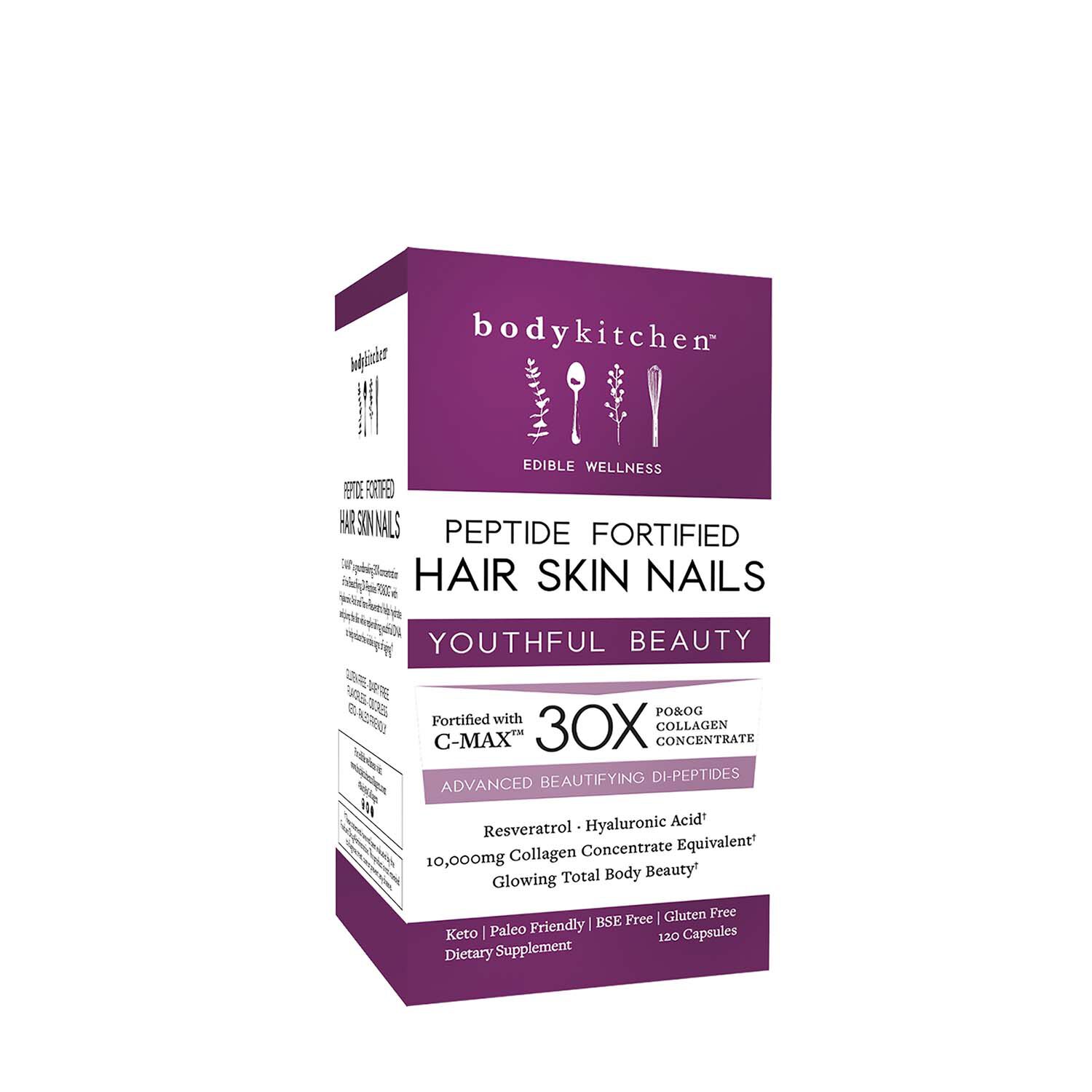 Body Kitchen Peptide Fortified Hair Skin Nails Gnc