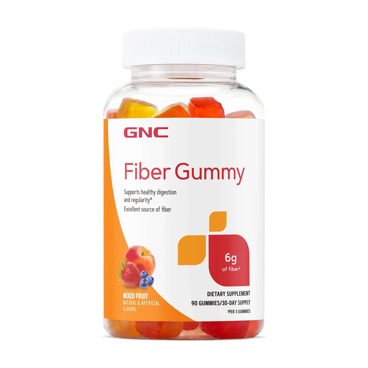 Fiber Gummy - Mixed Fruit - 90 Gummies (30 Servings)  | GNC