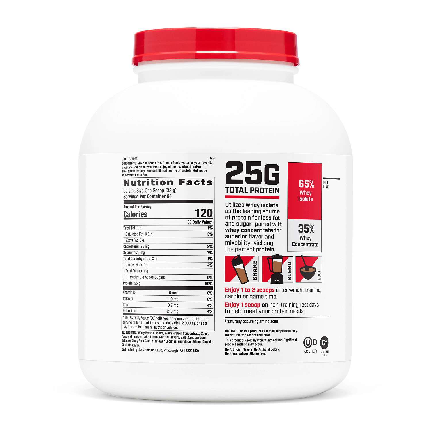 100% Whey 2.0 - Chocolate Supreme (64 Servings)  | GNC