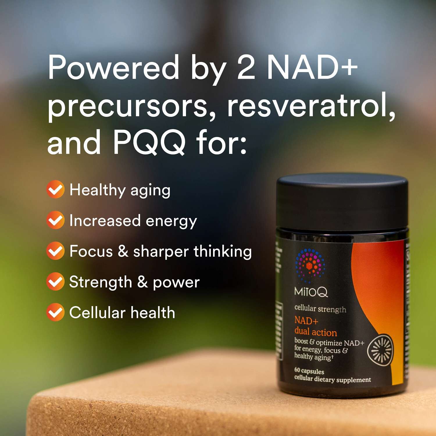 MitoQ NAD+ Dual Action - 60 Capsules (30 Servings)  | GNC