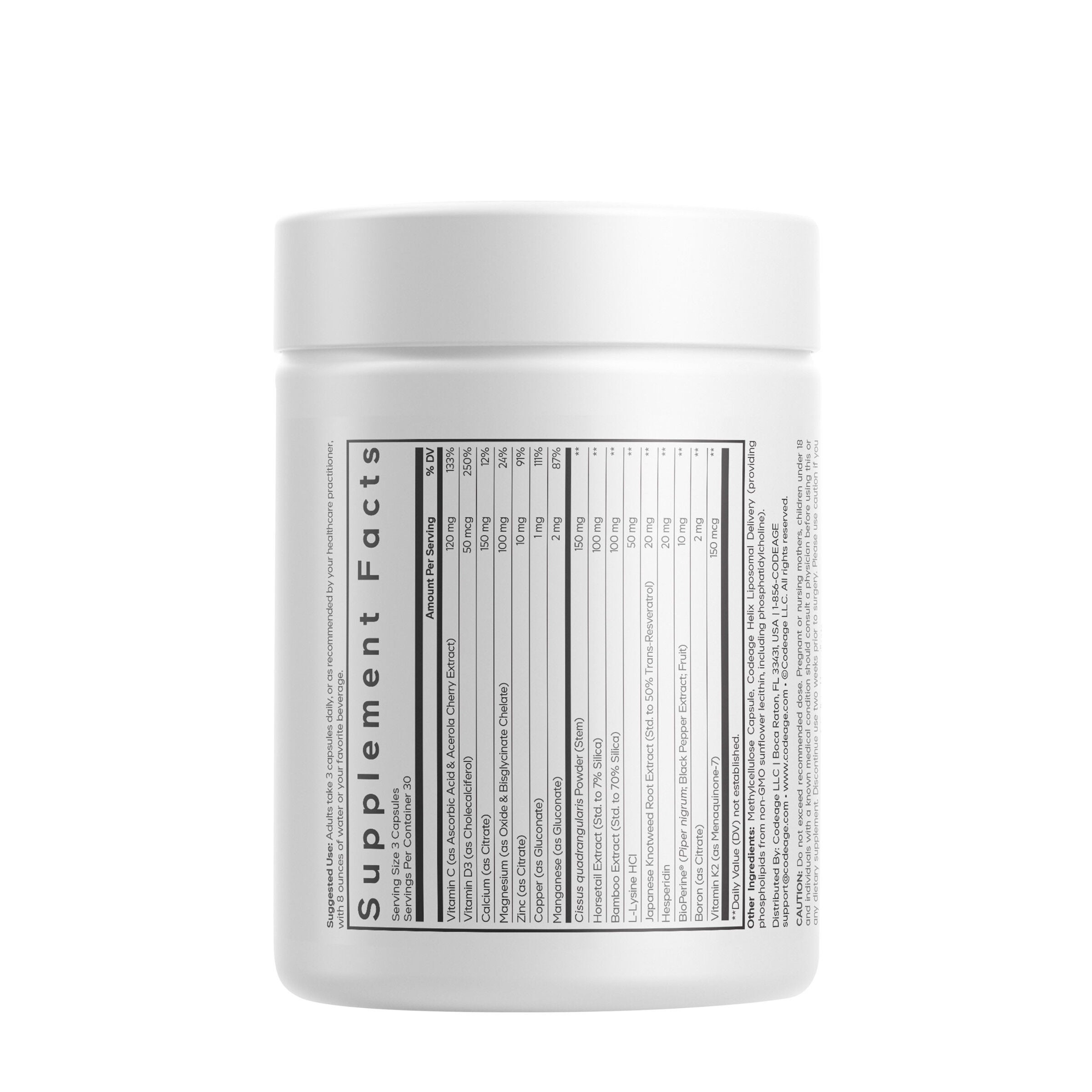 Bones Vitamins+ - 90 Vegetable Capsules (30 Servings)  | GNC