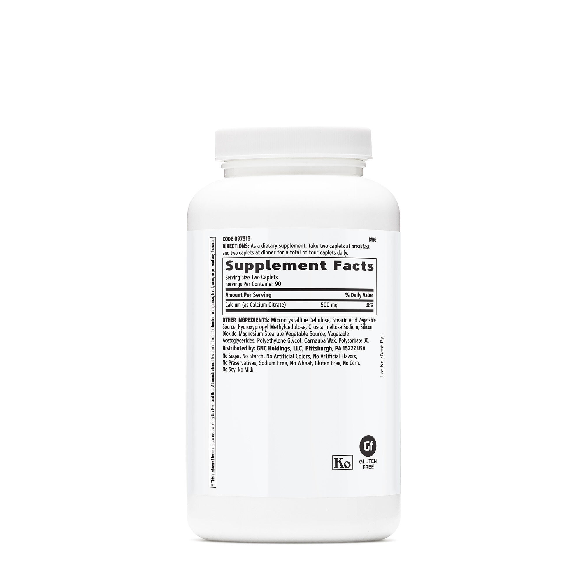 Calcium Citrate 1000mg - 180 Caplets (90 Servings)  | GNC