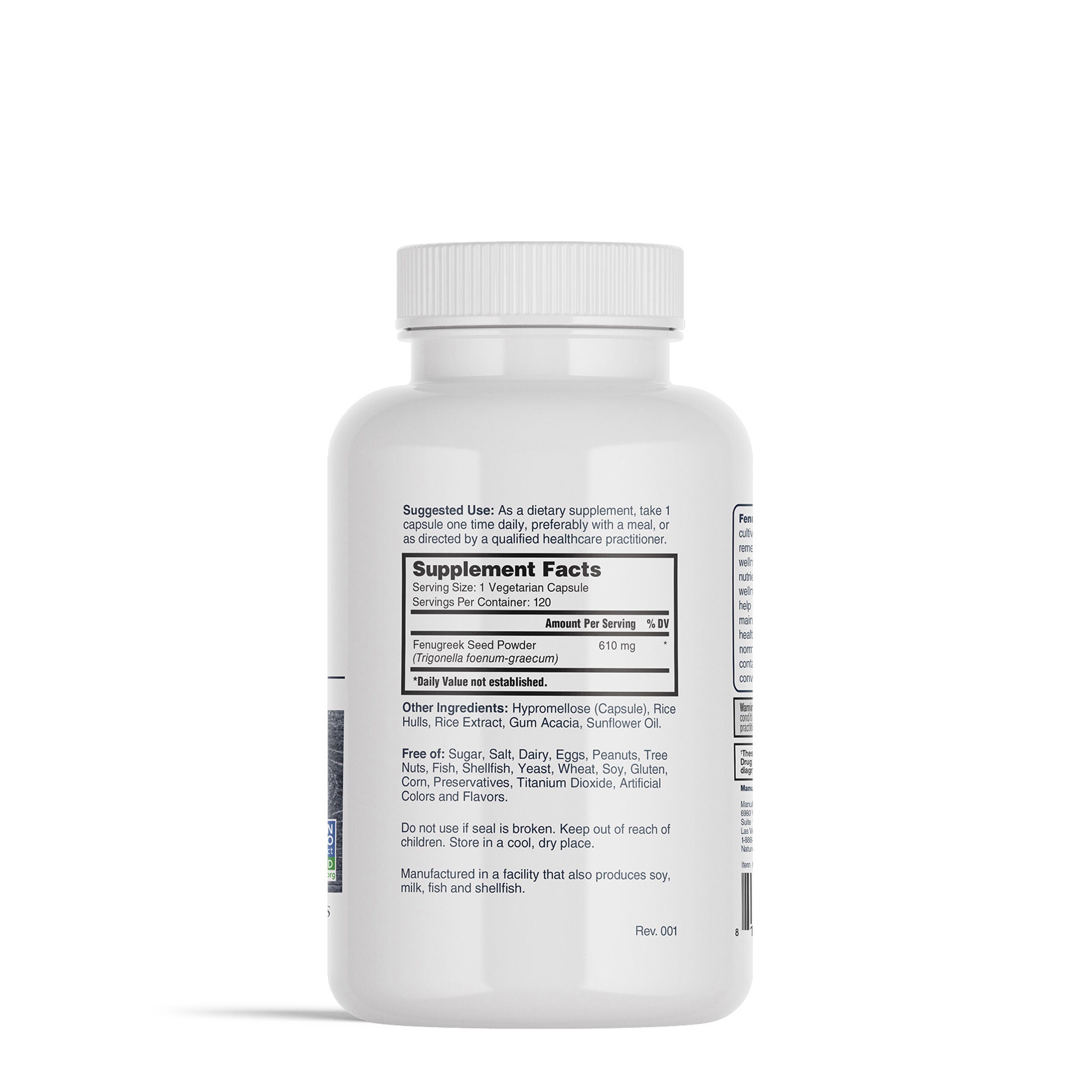 Fenugreek - 120 Vegetarian Capsules (120 Servings)  | GNC