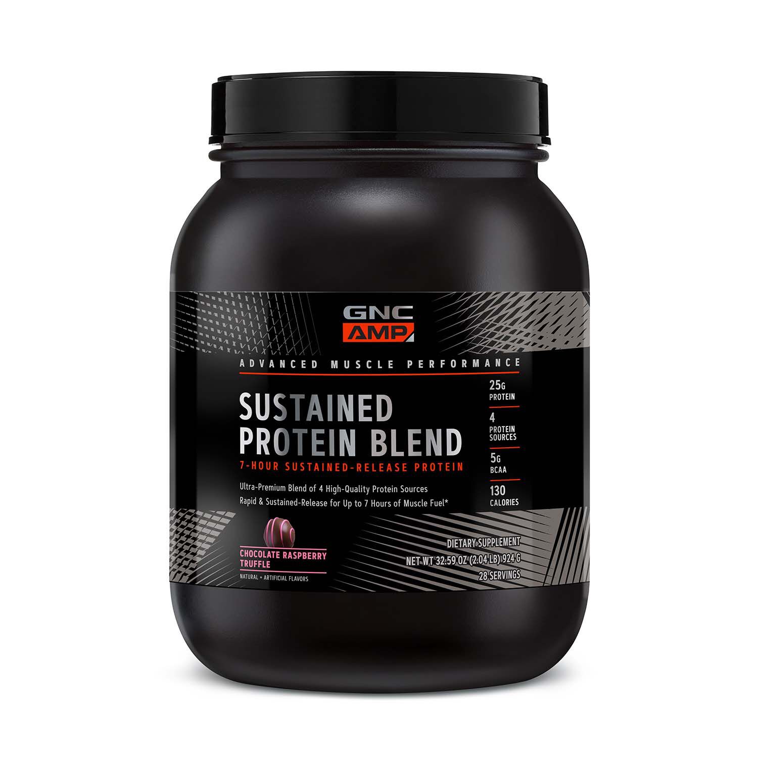 GNC AMP Sustained Casein Protein Chocolate Raspberry