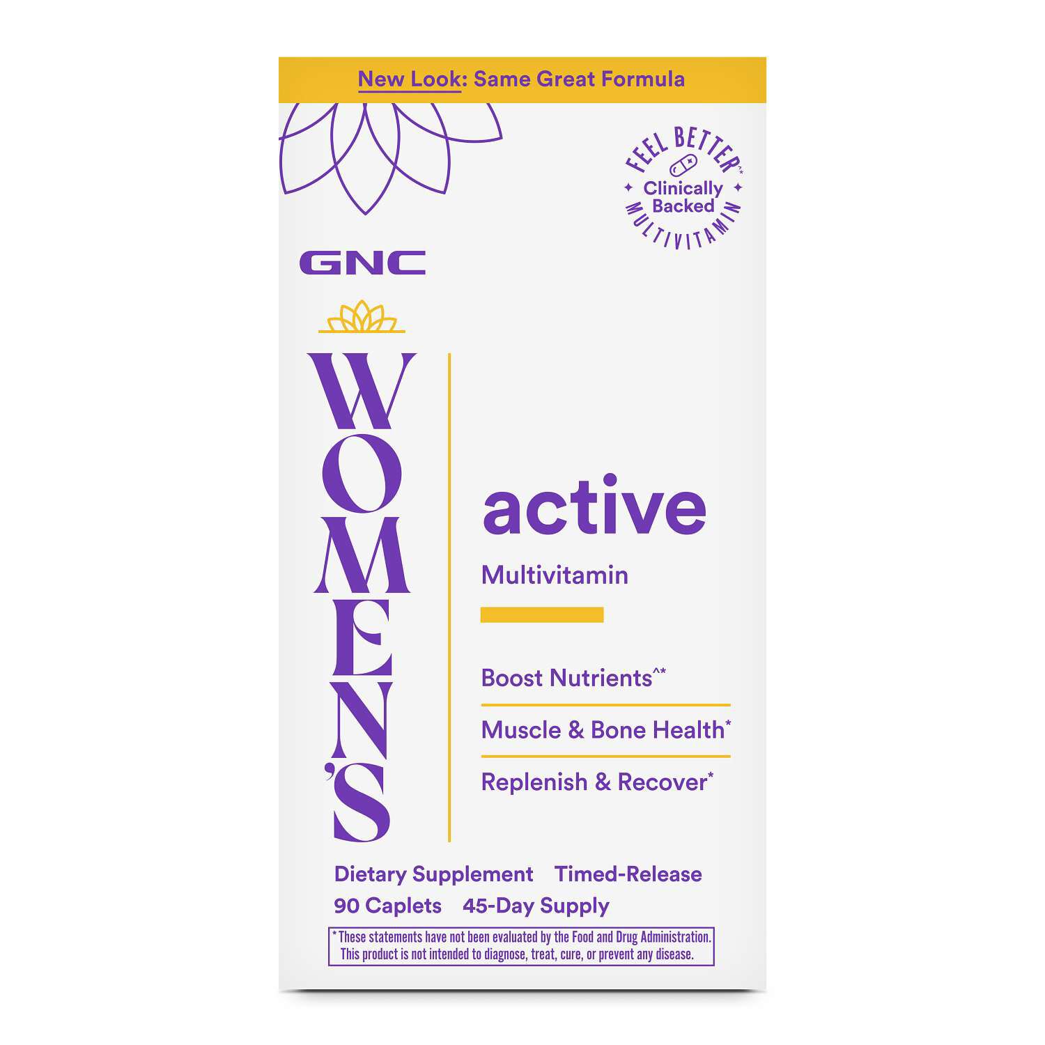 Active Multivitamin - 90 Caplets (45 Servings)  | GNC