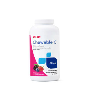 Chewable C 100 MG - Mixed Fruit - 360 Tablets &#40;360 Servings&#41;  | GNC