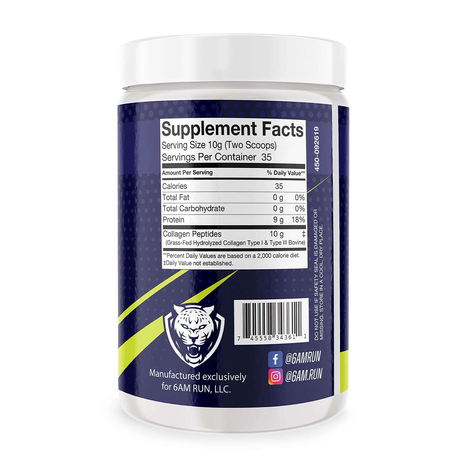 Heel Strike Hydrolyzed Collagen - 12.35 oz. (35 Servings)