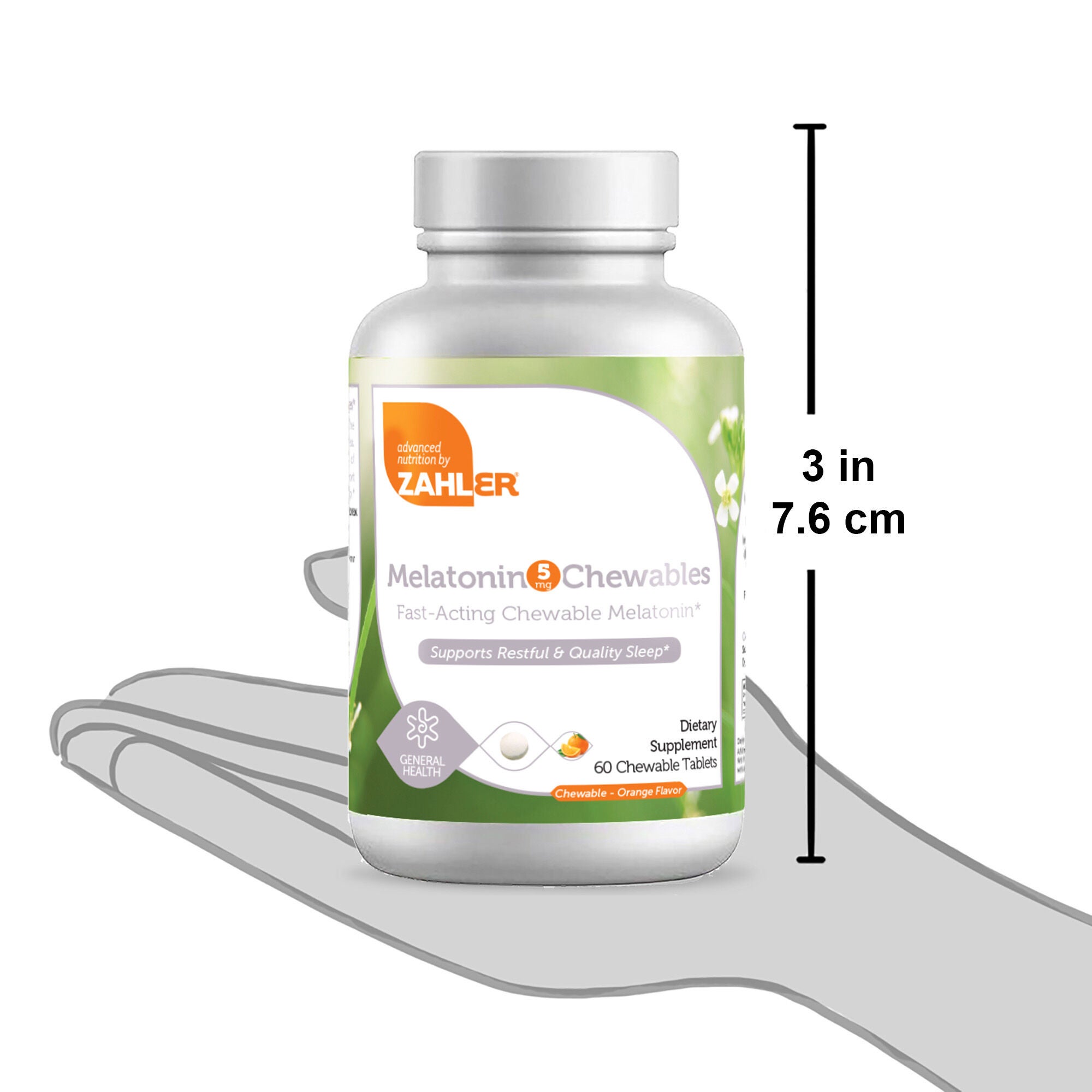 ZAHLER® - Melatonin 5mg - Orange - 60 Chewable Tablets | GNC
