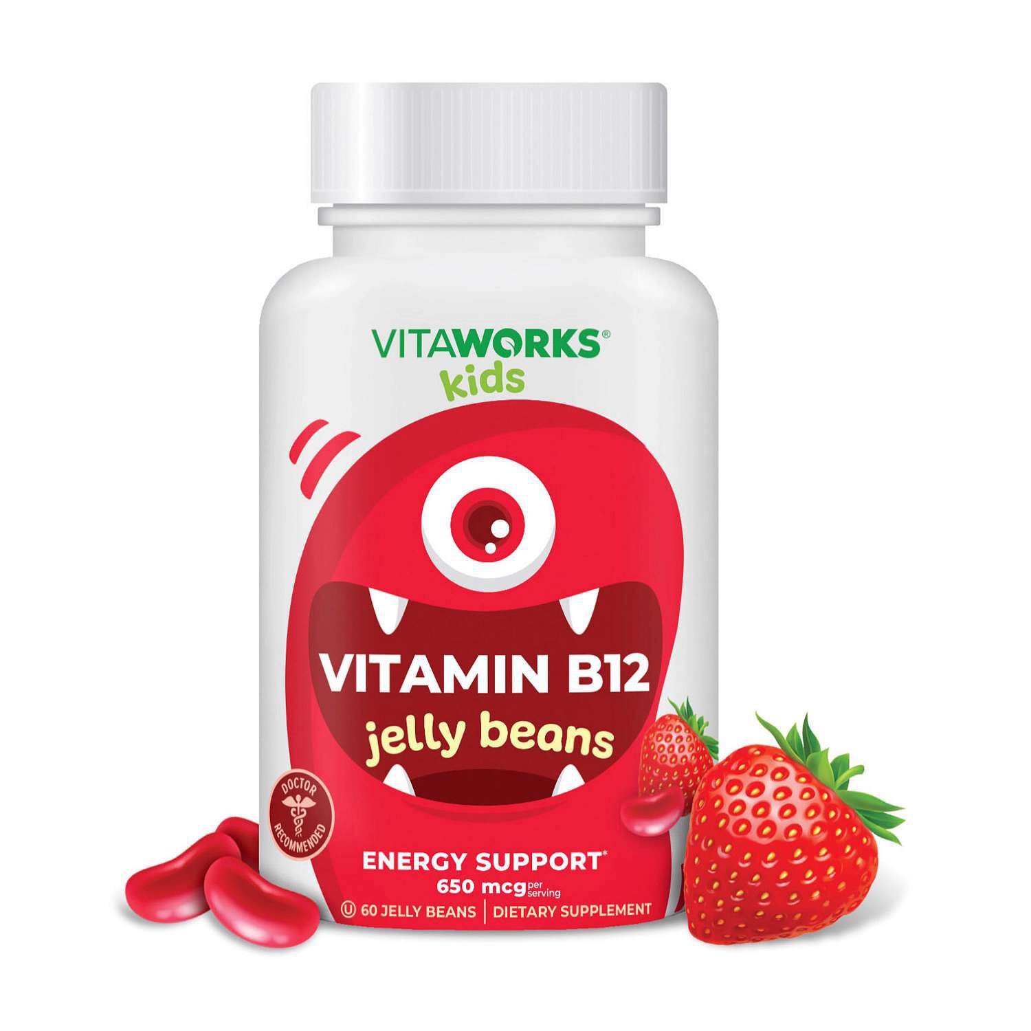 Kids Vitamin B12 650mcg - 60 Jelly Beans (60 Servings)  | GNC