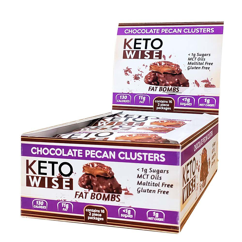 Keto Wise™ Fat Bombs - Chocolate Pecan Clusters | GNC