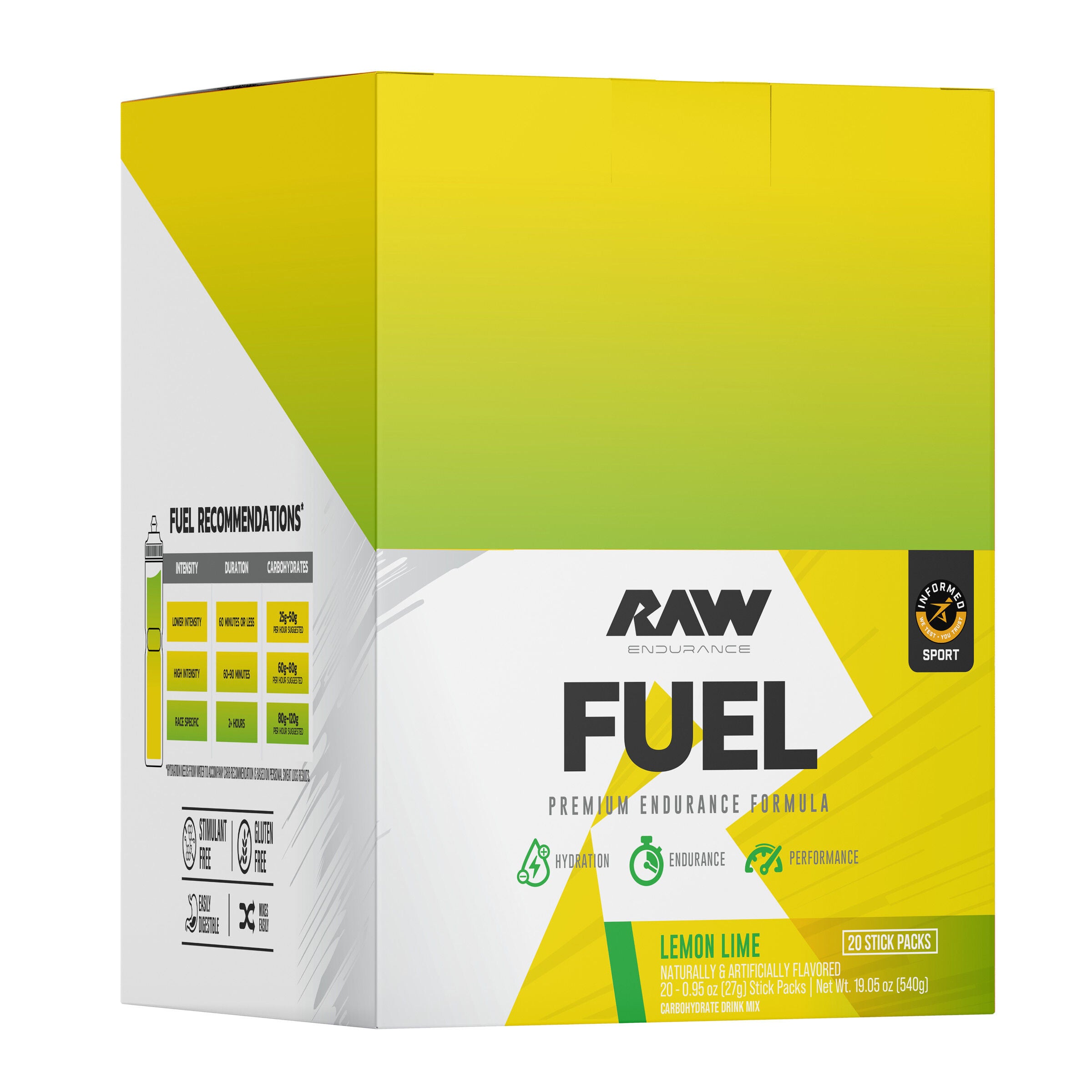 Fuel Premium Endurance Formula - Lemon Lime (20 Stick Packs)